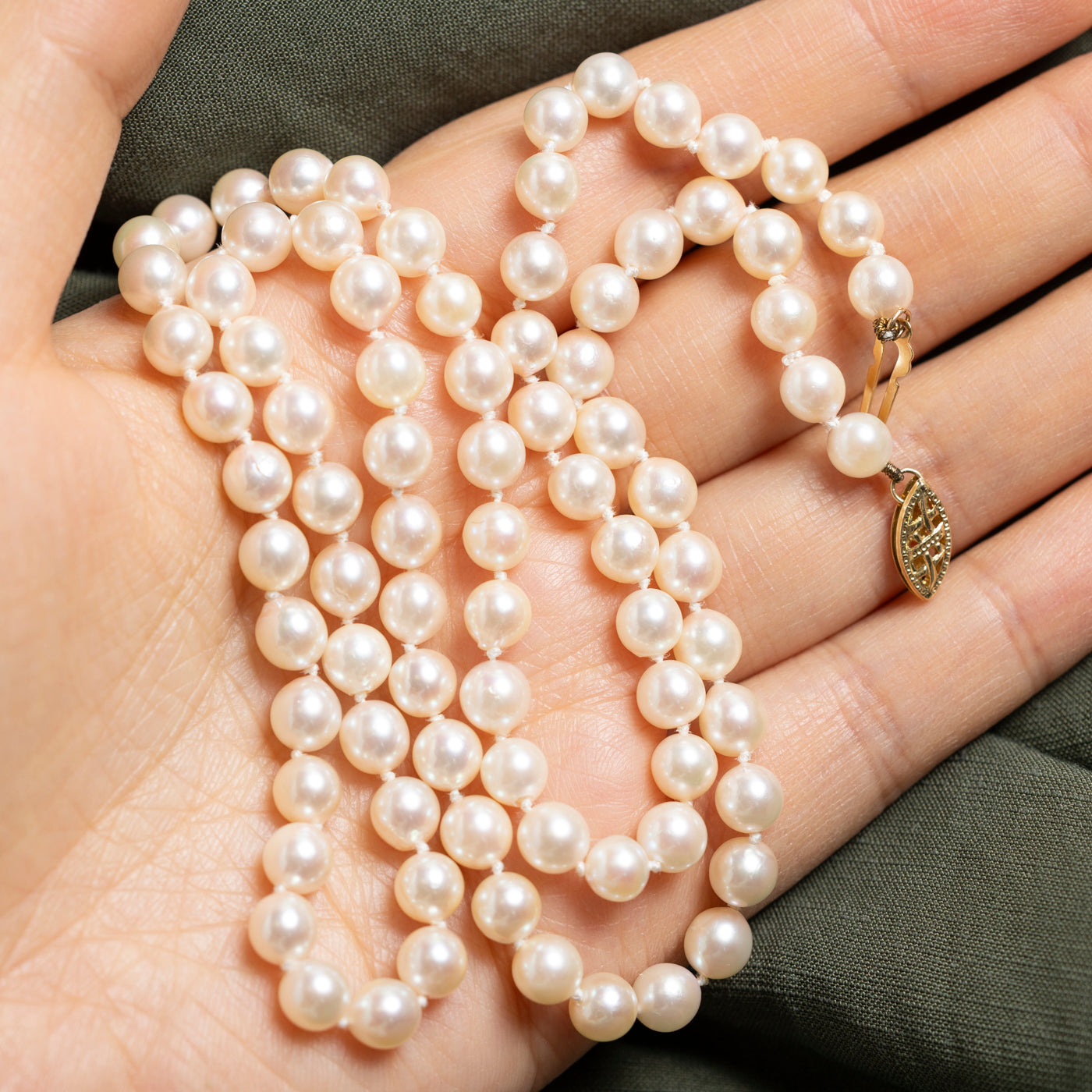 14k Cultured Pearl Strand Necklace, Bracelet & Earrings Set | 22.5" | 7.5"
