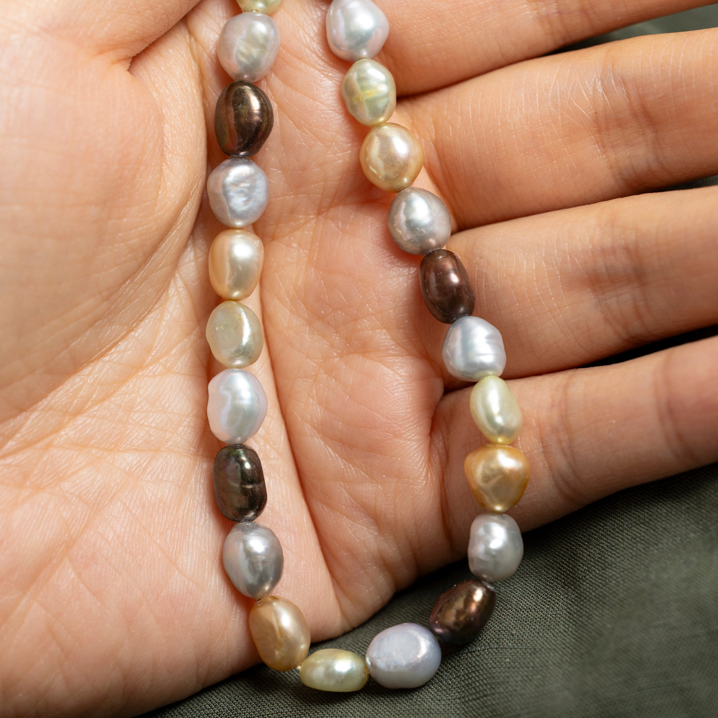 Sterling Silver Cultured Pearl Strand Necklace | 16"