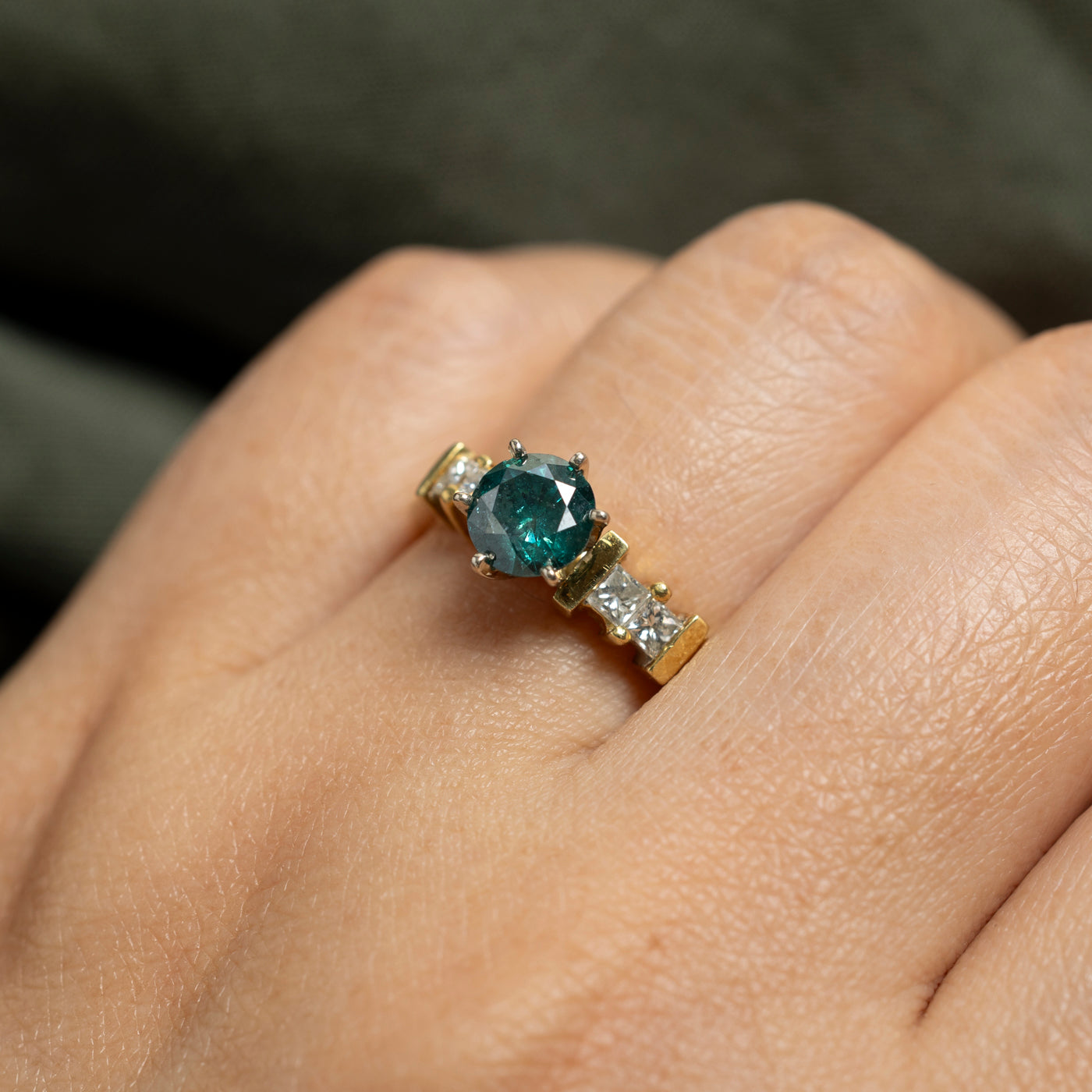 Fancy Gray Blue Diamond Ring | 1.31ctw | SZ 6.75