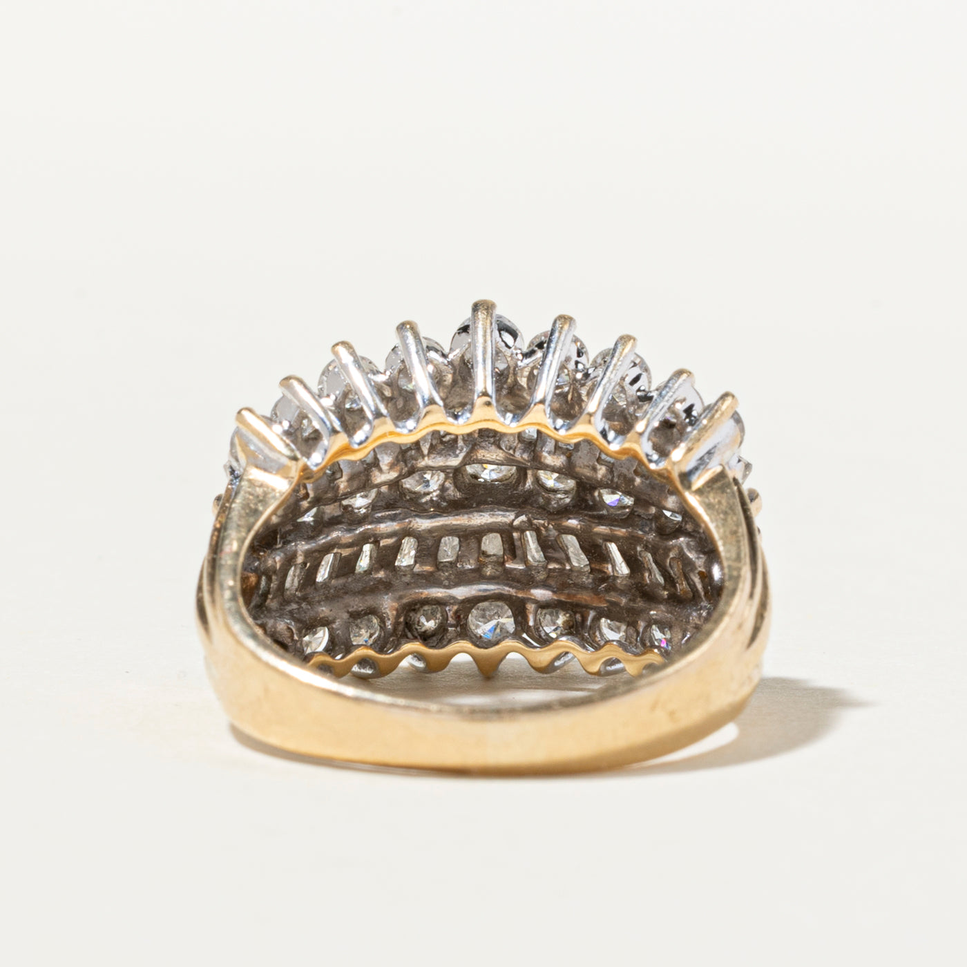 Multi Row Mixed Cut Diamond Cocktail Ring | 1.66ctw | SZ 6