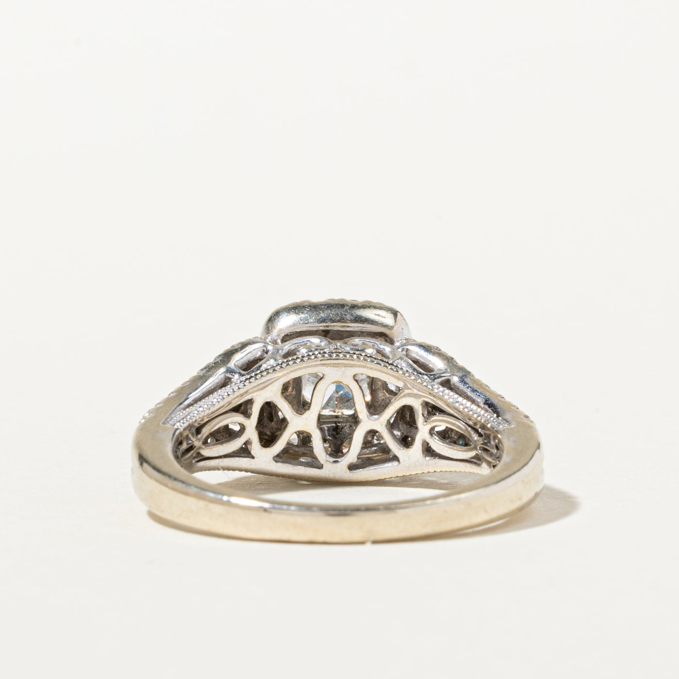 Radiant Cut Diamond Halo Engagement Ring | 1.36ctw | SZ 7