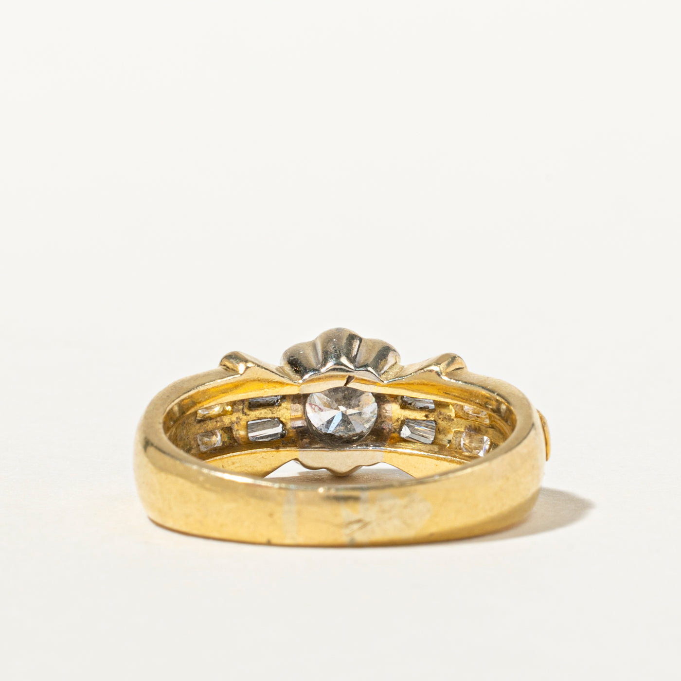 Diamond Bow Design Engagement Ring | 1.05ctw | SZ 7.5