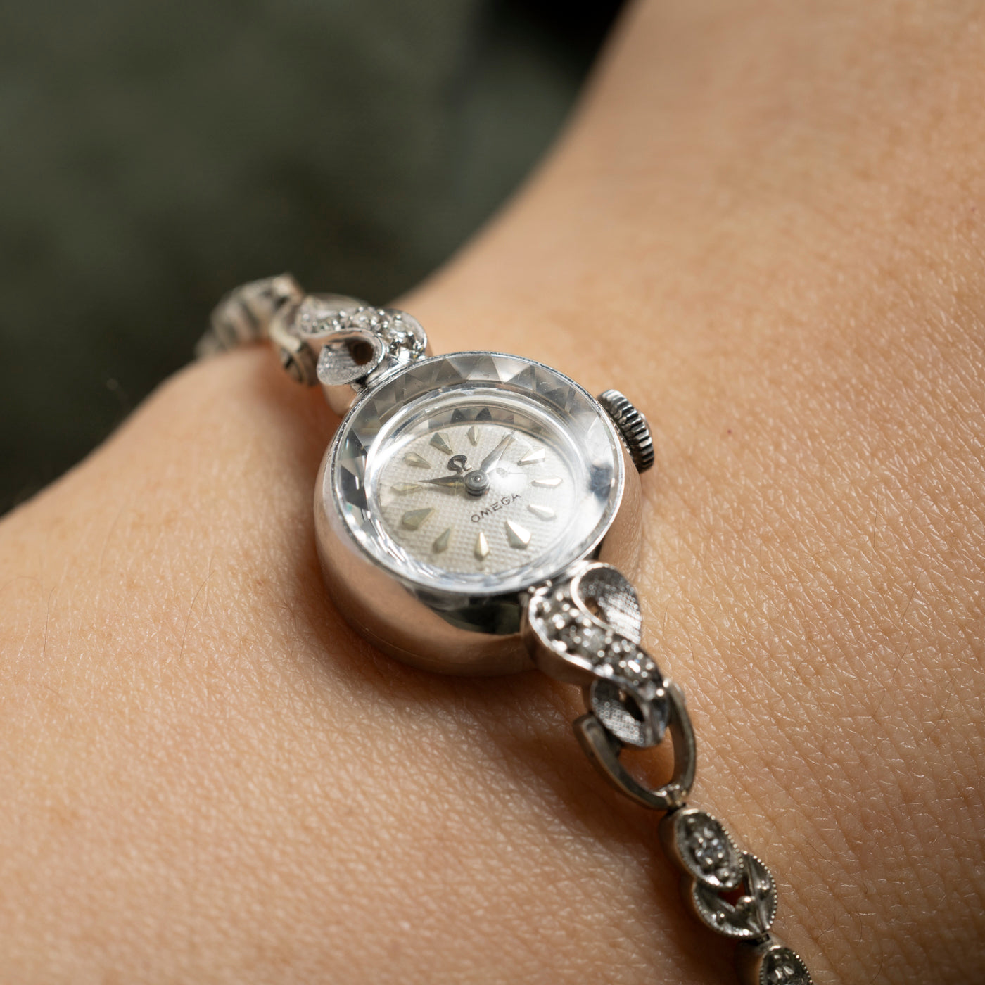 'Omega' Vintage Diamond Watch | 0.22ctw