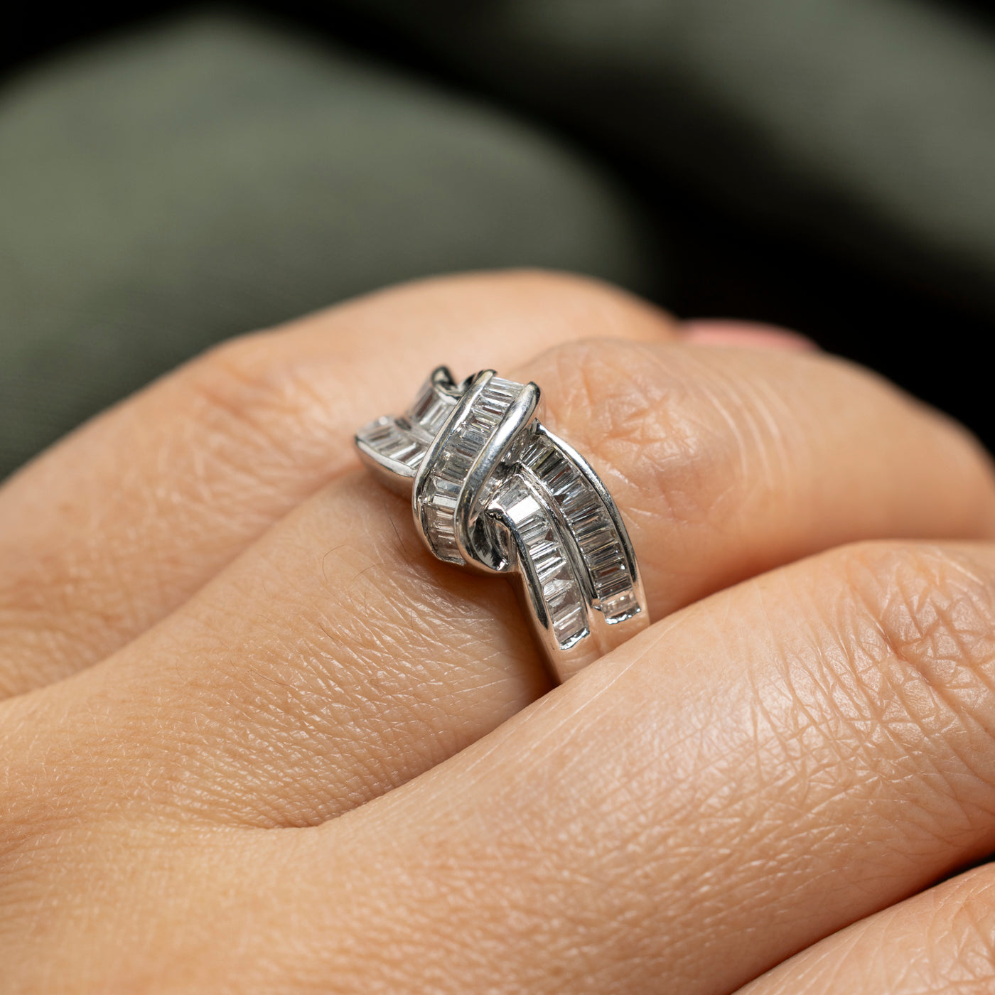 Diamond Cross Over Ring | 1.05ctw | SZ 6.25