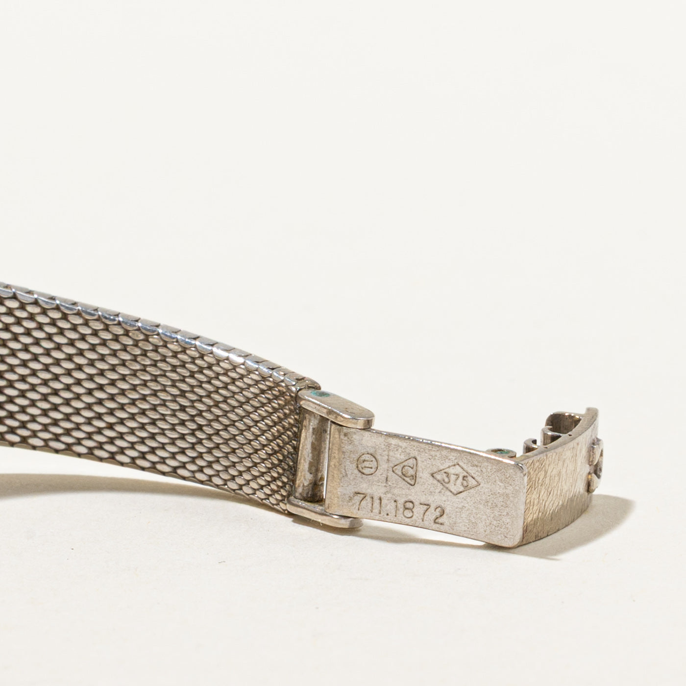 'Omega' 9k White Gold Watch | 7"