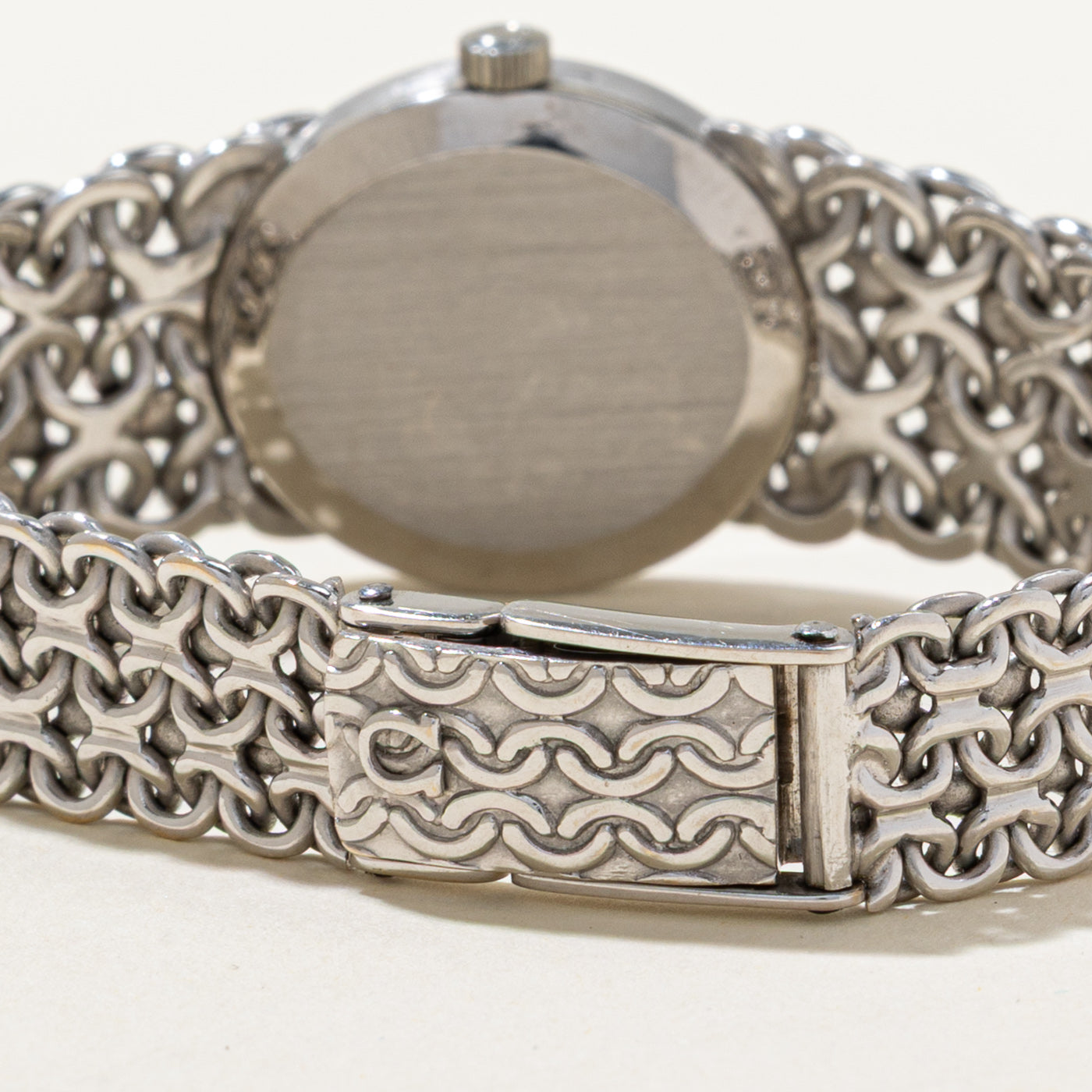 'Omega' De Ville Prestige 18k White Gold Watch | 6.5"