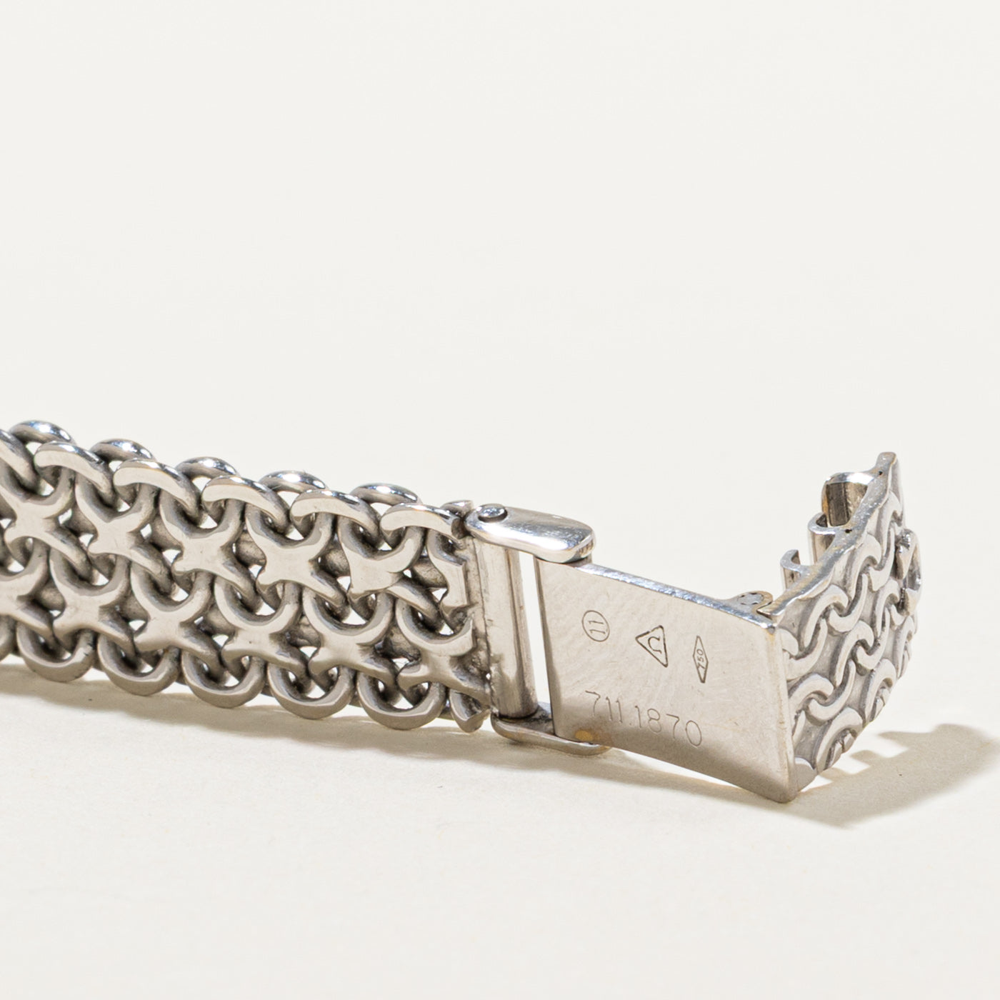 'Omega' De Ville Prestige 18k White Gold Watch | 6.5"