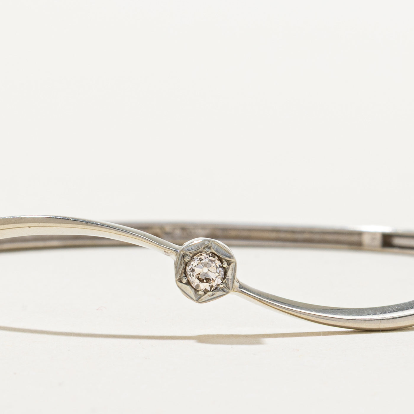 Solitaire Diamond Cuff Bracelet | 0.18ct | 8"