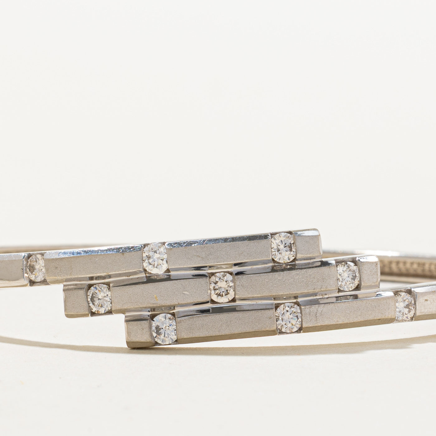 Tension Set Diamond Cuff Bracelet | 1.00ctw | 7.75"