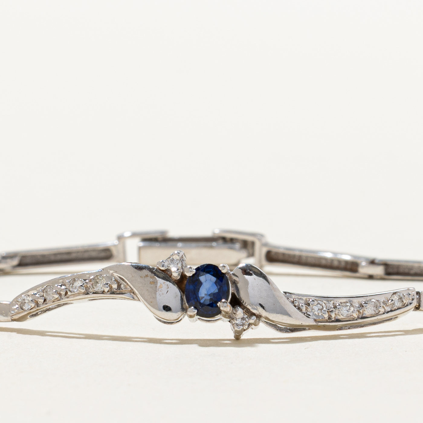 Sapphire & Diamond Gemstone Bracelet | 0.40ct, 0.10ctw | 7"
