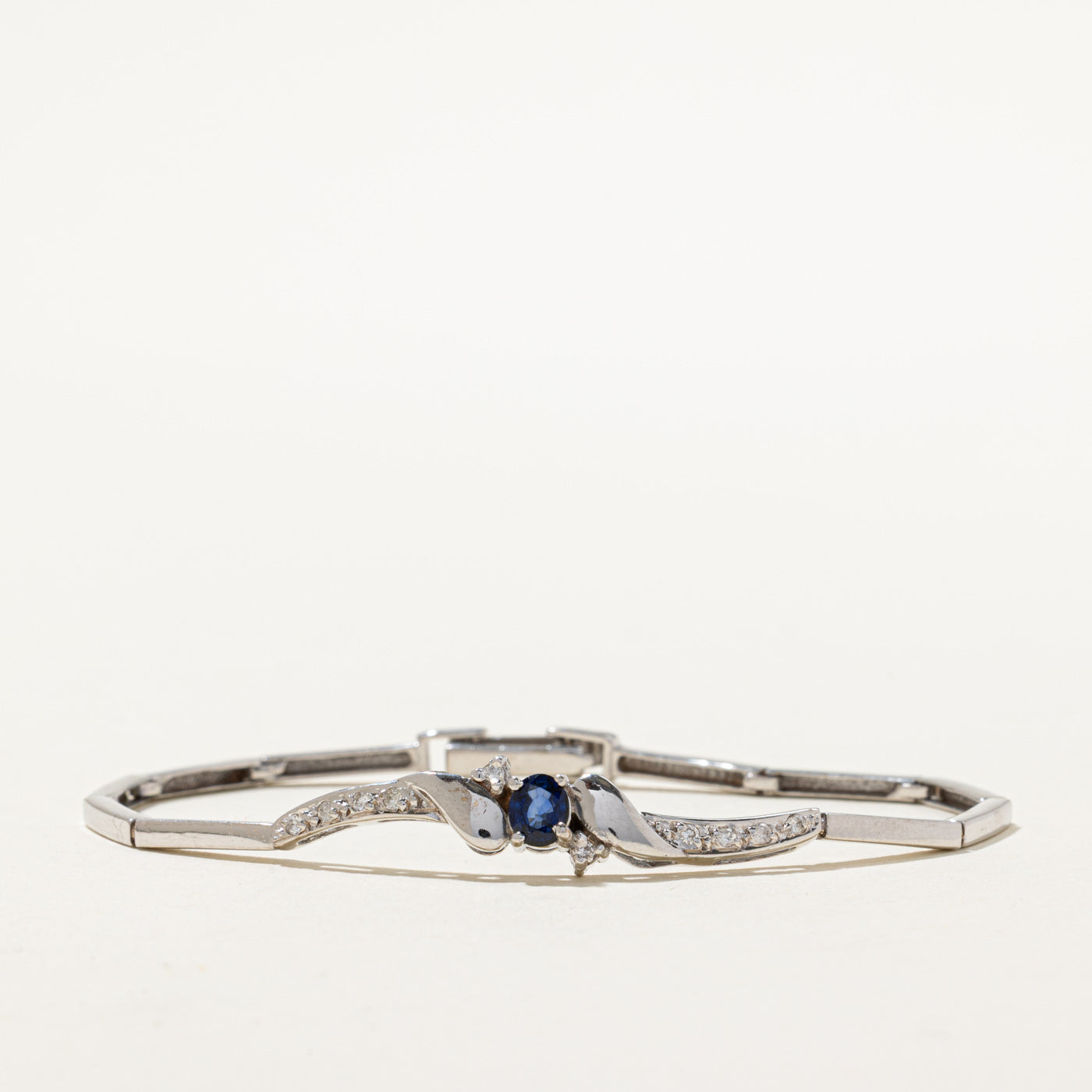Sapphire & Diamond Gemstone Bracelet | 0.40ct, 0.10ctw | 7"