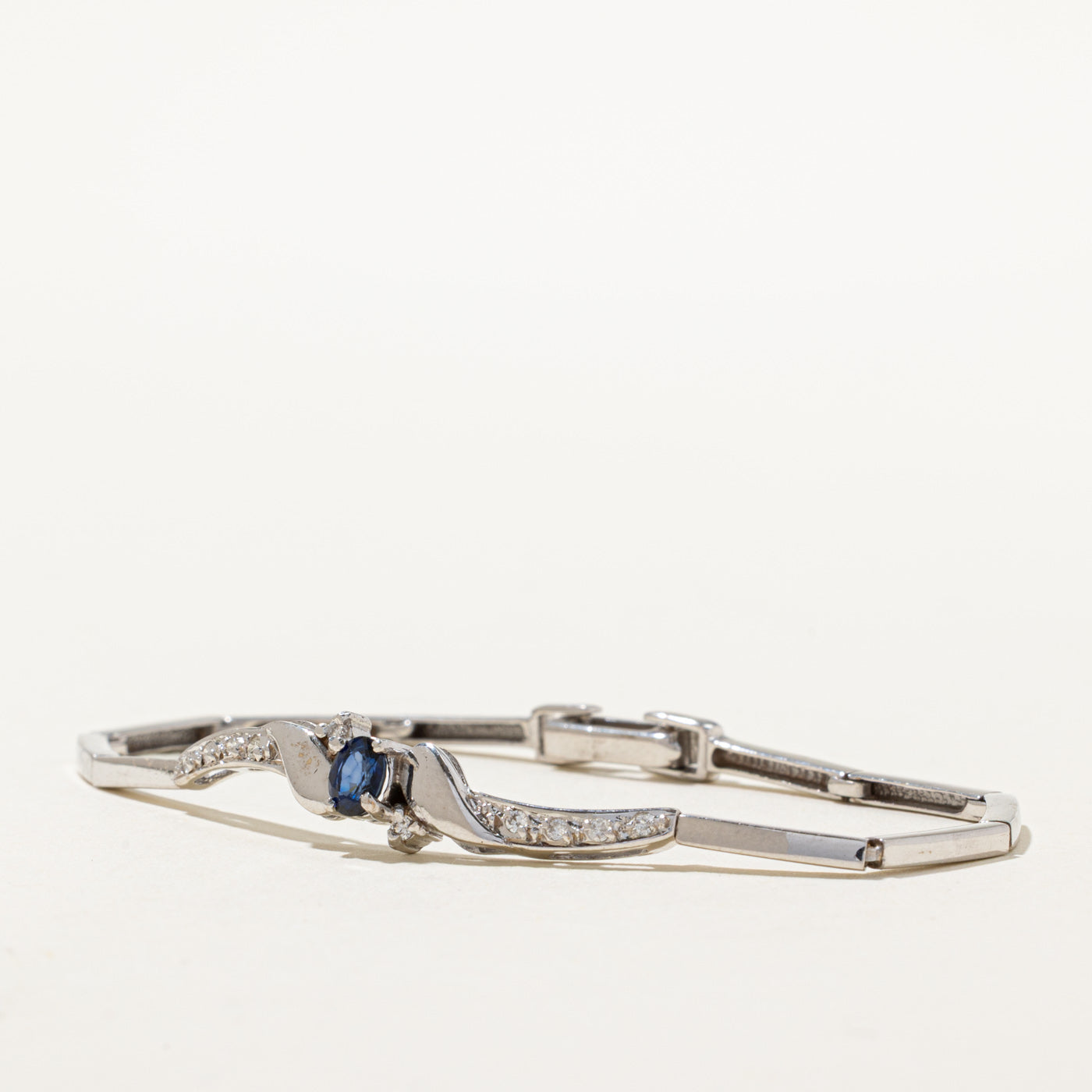 Sapphire & Diamond Gemstone Bracelet | 0.40ct, 0.10ctw | 7"