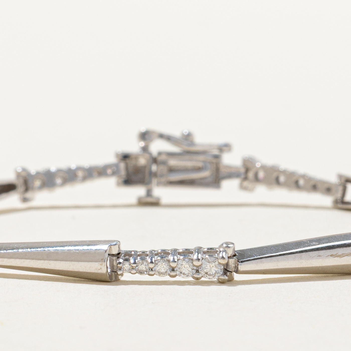 Diamond Bar Link Bracelet | 1.00ctw | 7"