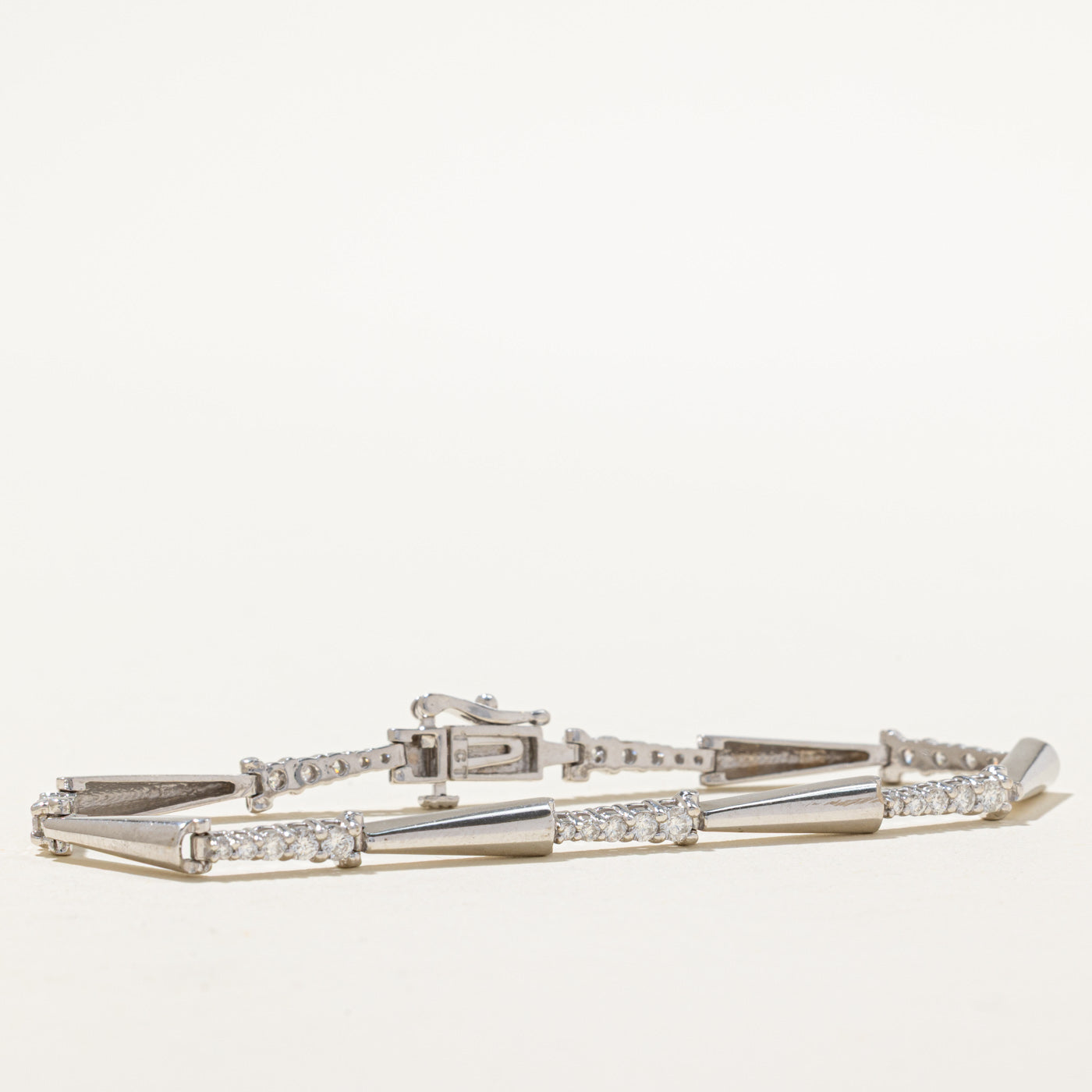Diamond Bar Link Bracelet | 1.00ctw | 7"