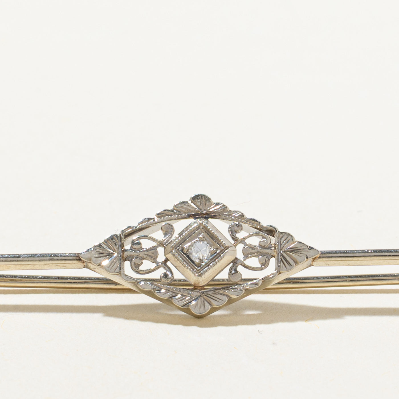 Antique Solitaire Diamond Brooch | 0.03ct