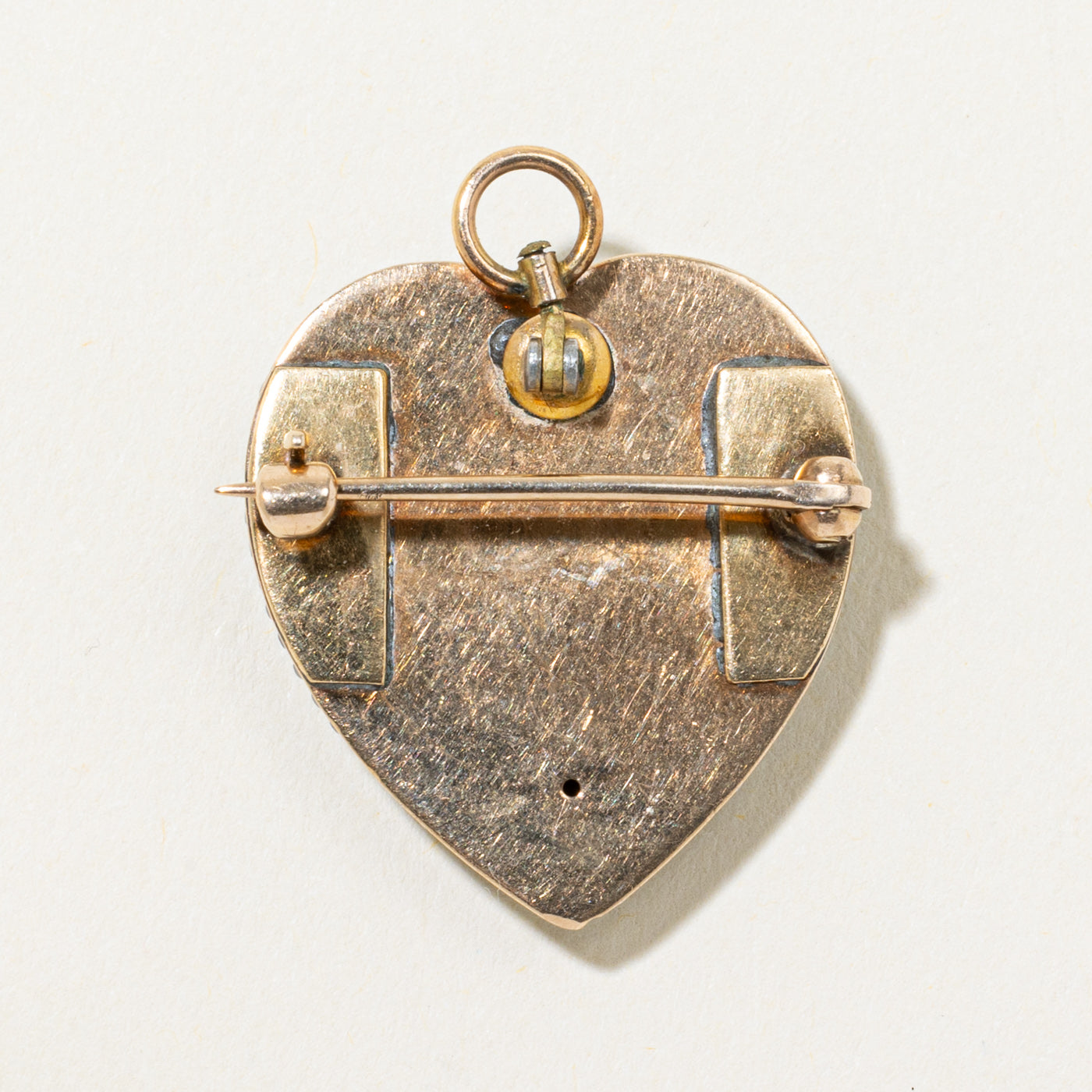 Edwardian Old Mine Cut Diamond & Seed Pearl Convertible Pendant & Brooch | 0.12ct