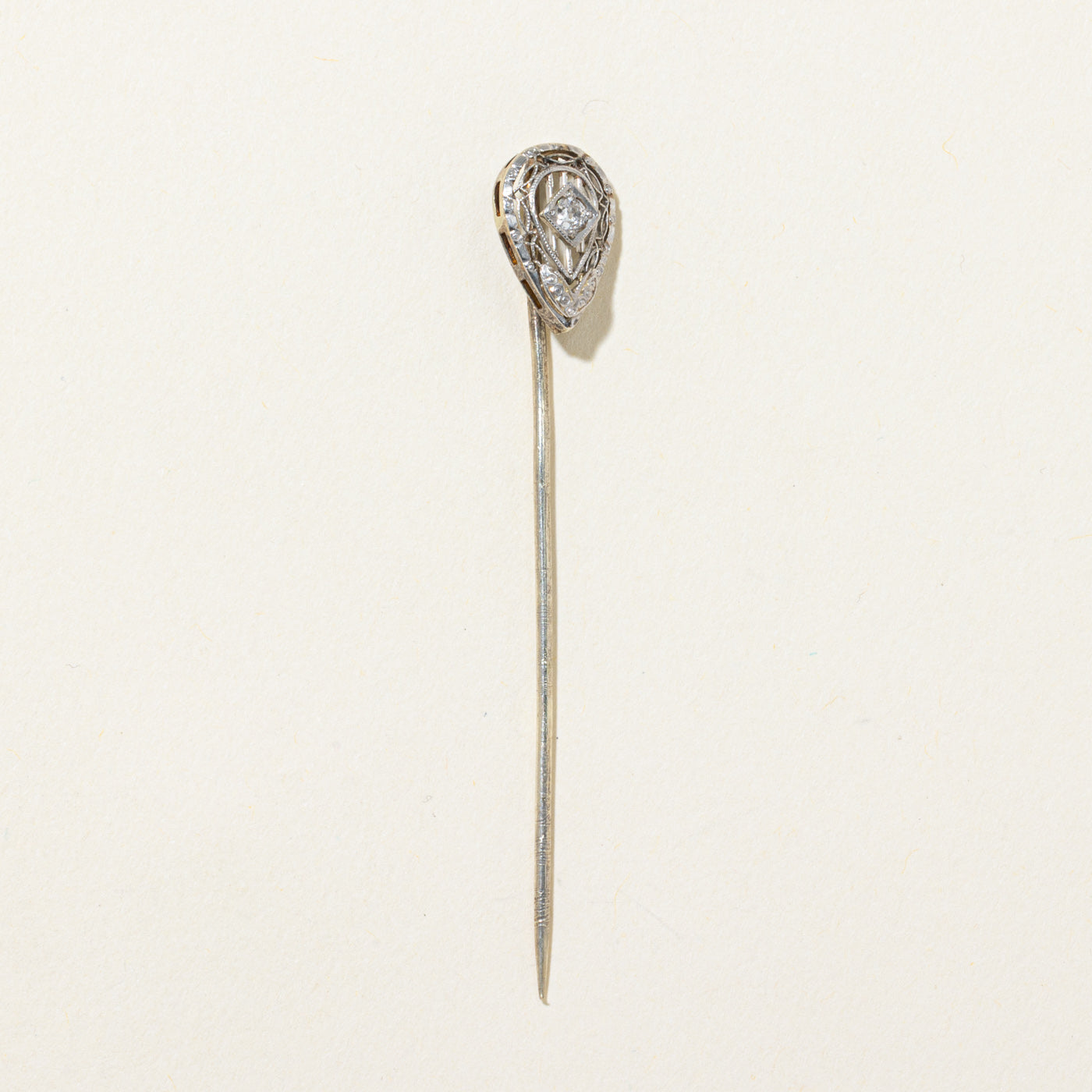 Antique Old European Cut Diamond Pin | 0.07ct