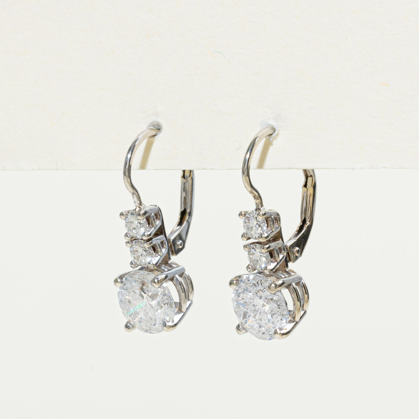 Diamond Drop Earrings | 3.37ctw