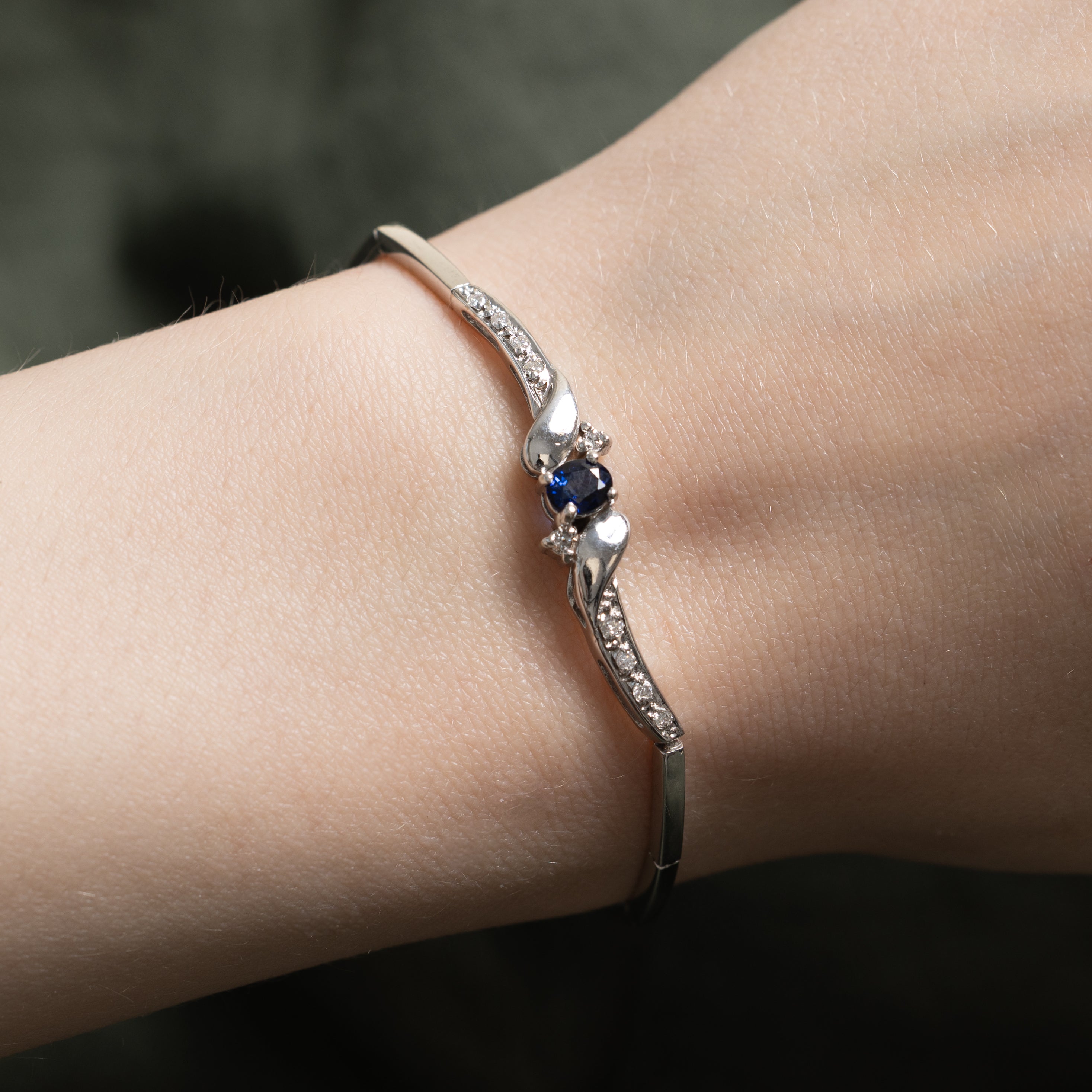 Sapphire & Diamond Gemstone Bracelet | 0.40ct, 0.10ctw | 7"