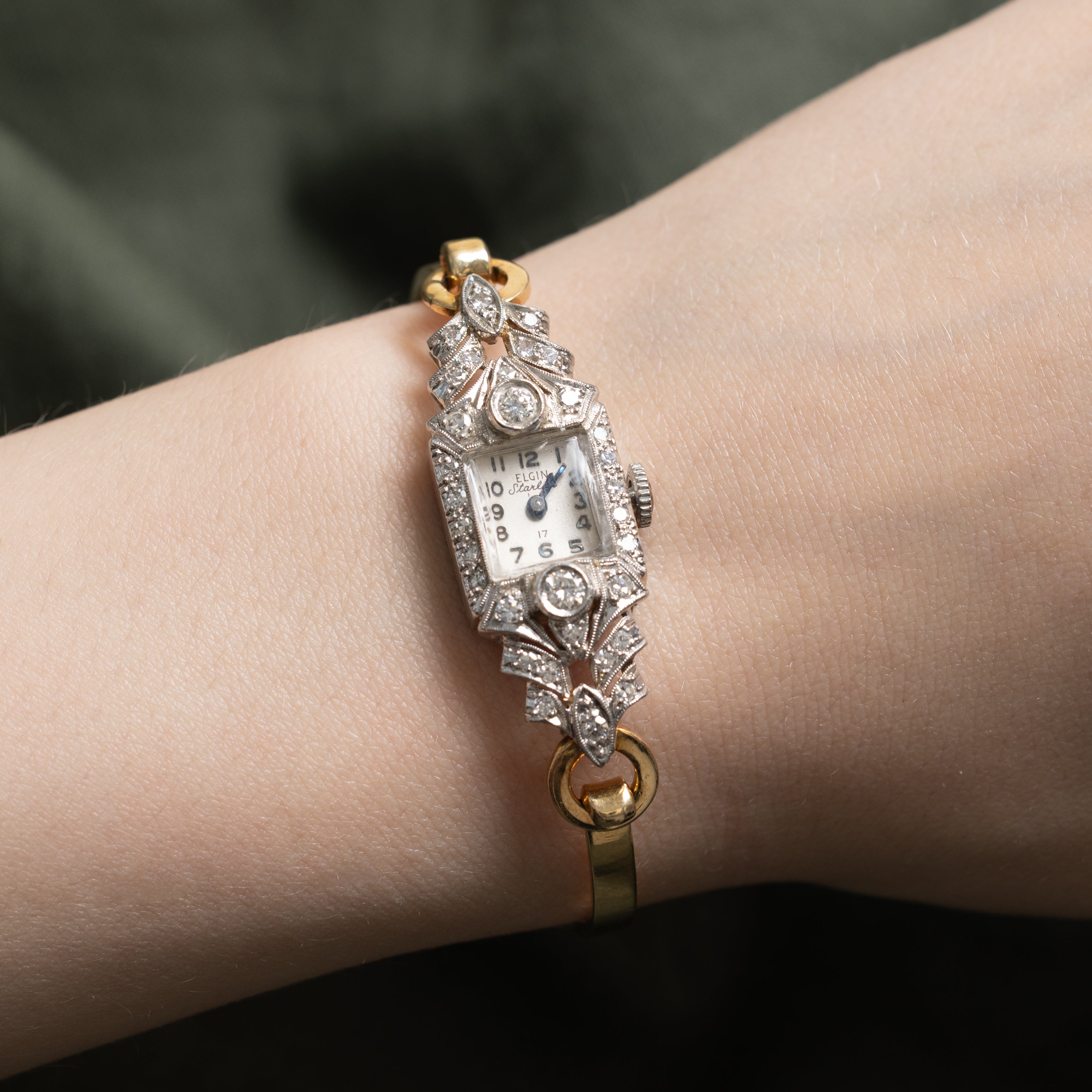 'Elgin' Diamond Face Watch | 0.80ctw | 6.75"