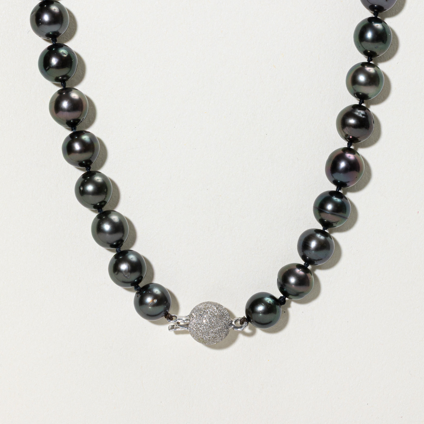 Black Pearl Strand Necklace | 18.5"