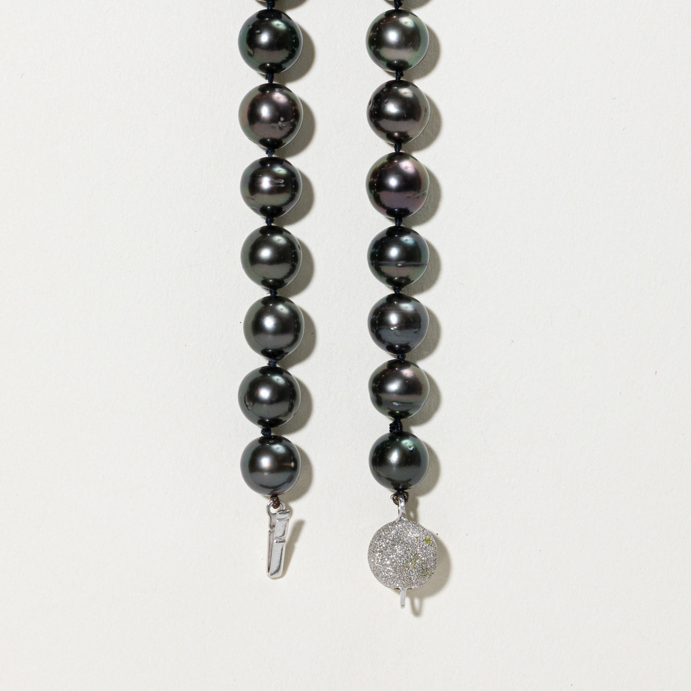 Black Pearl Strand Necklace | 18.5"