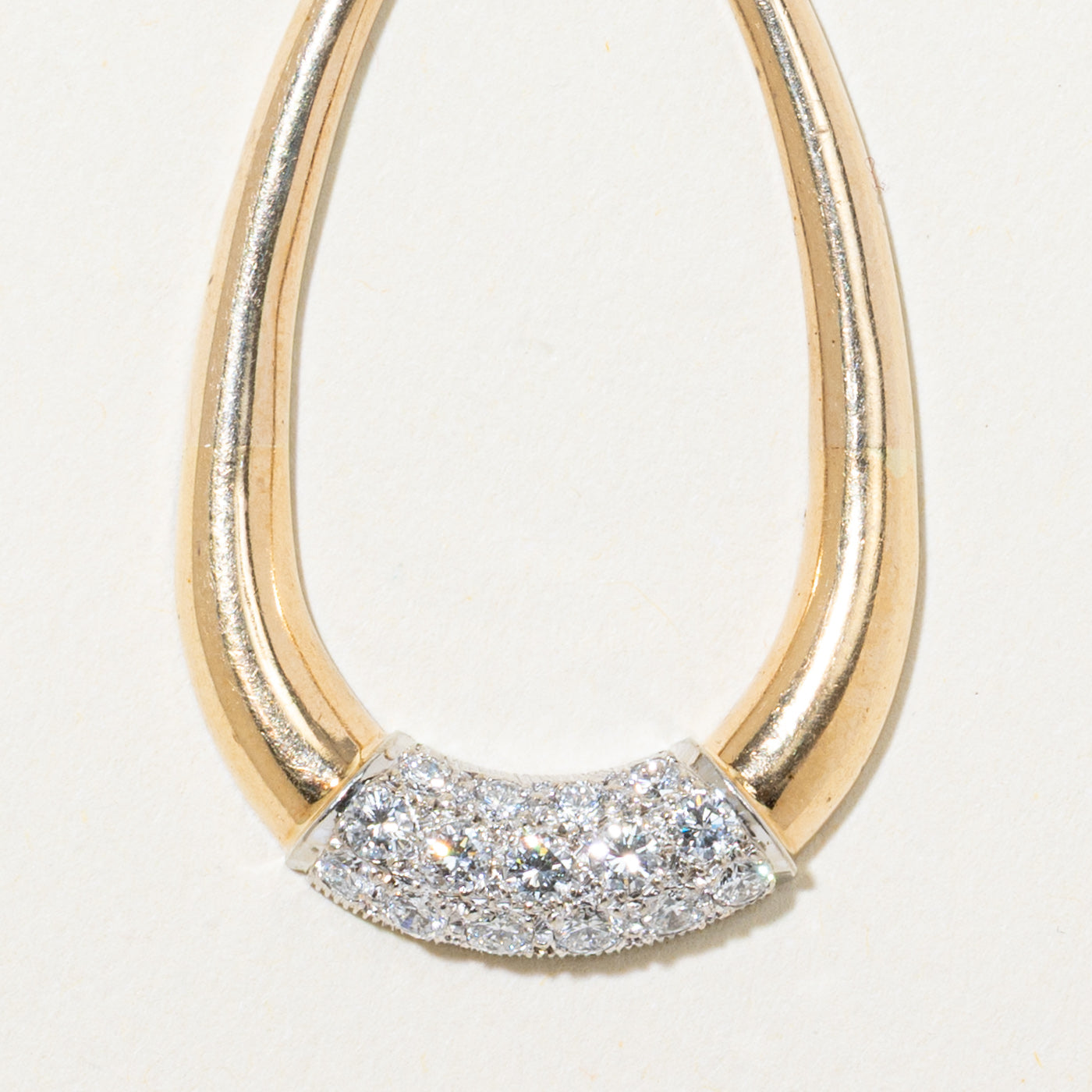 Diamond Open Pear Shaped Pendant | 0.53ctw