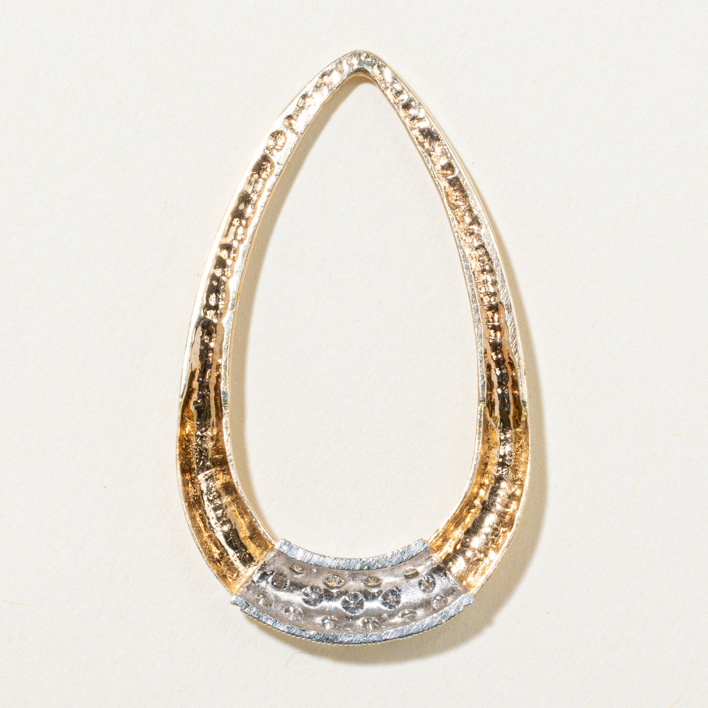 Diamond Open Pear Shaped Pendant | 0.53ctw