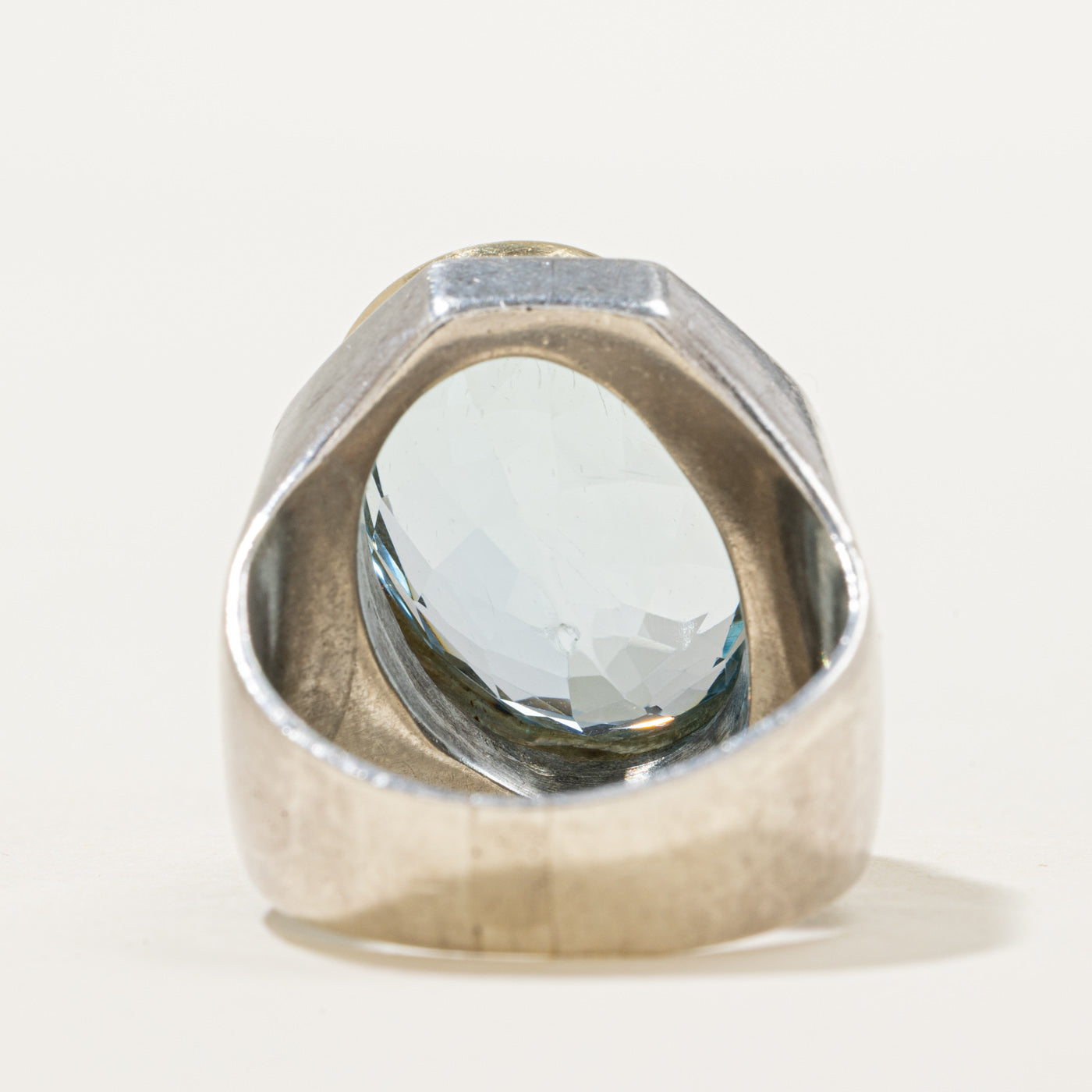 Oval Cut Blue Topaz Cocktail Ring | 21.50ct | SZ 8.5