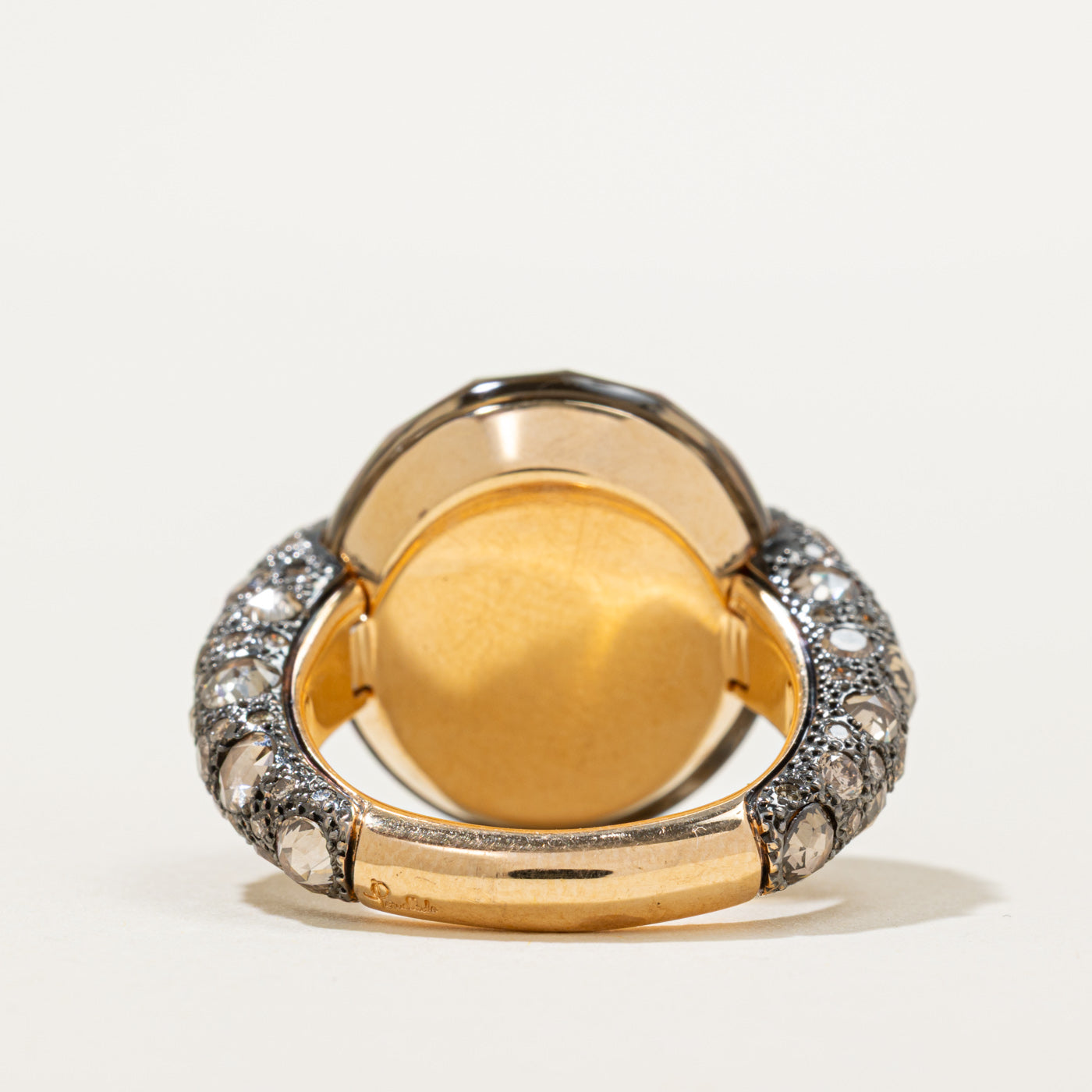 'Pomellato' Tango Smoky Quartz & Brown Diamond Cocktail Ring | 20.00ct, 2.50ctw | SZ 6.5