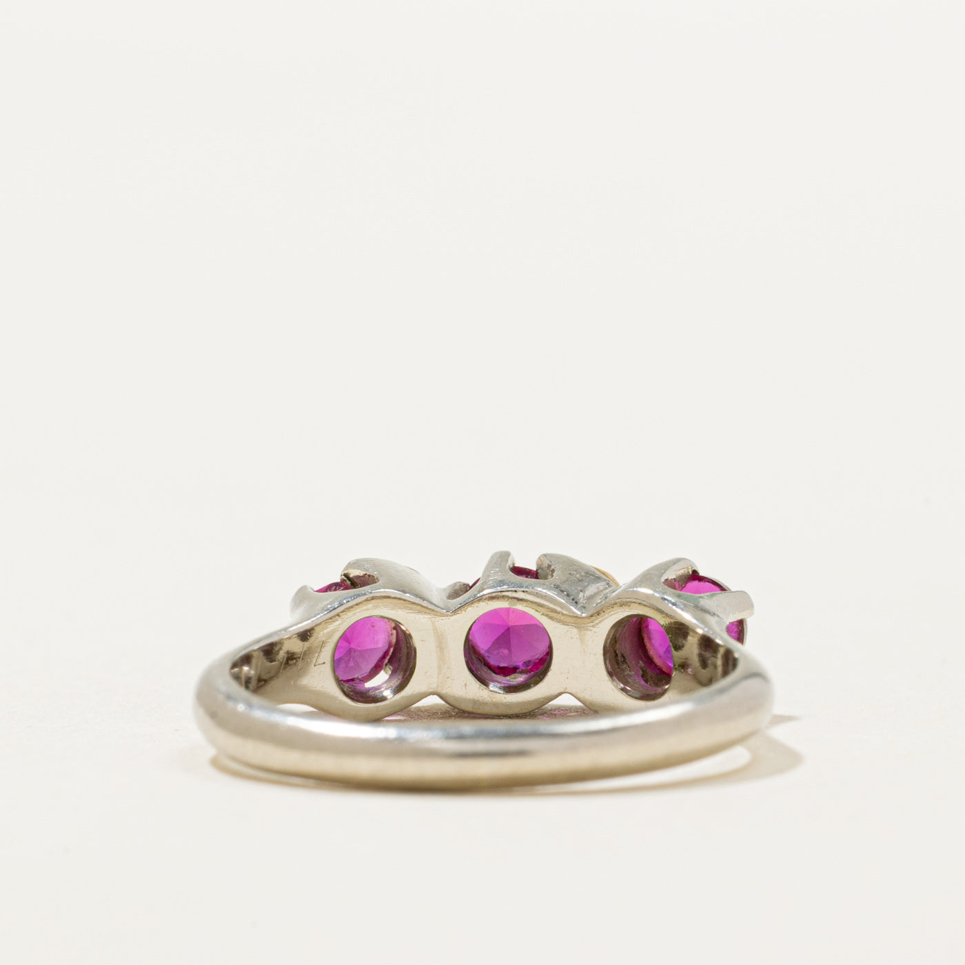Synthetic Ruby & Seed Pearl Ring | 0.60ctw | SZ 6
