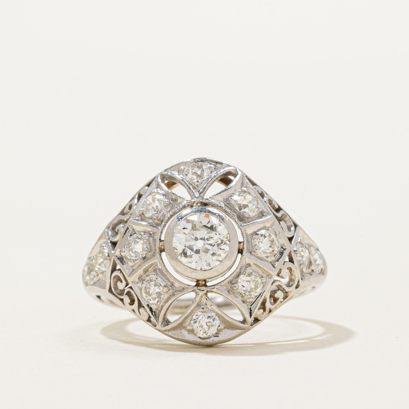 Antique Old European Diamond Engagement Ring | 1.29ctw | SZ 7