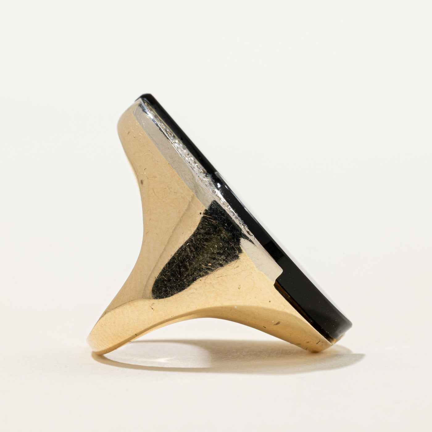 Onyx & Diamond Cluster Cocktail Ring | 7.00ctw, 0.36ctw | SZ 4