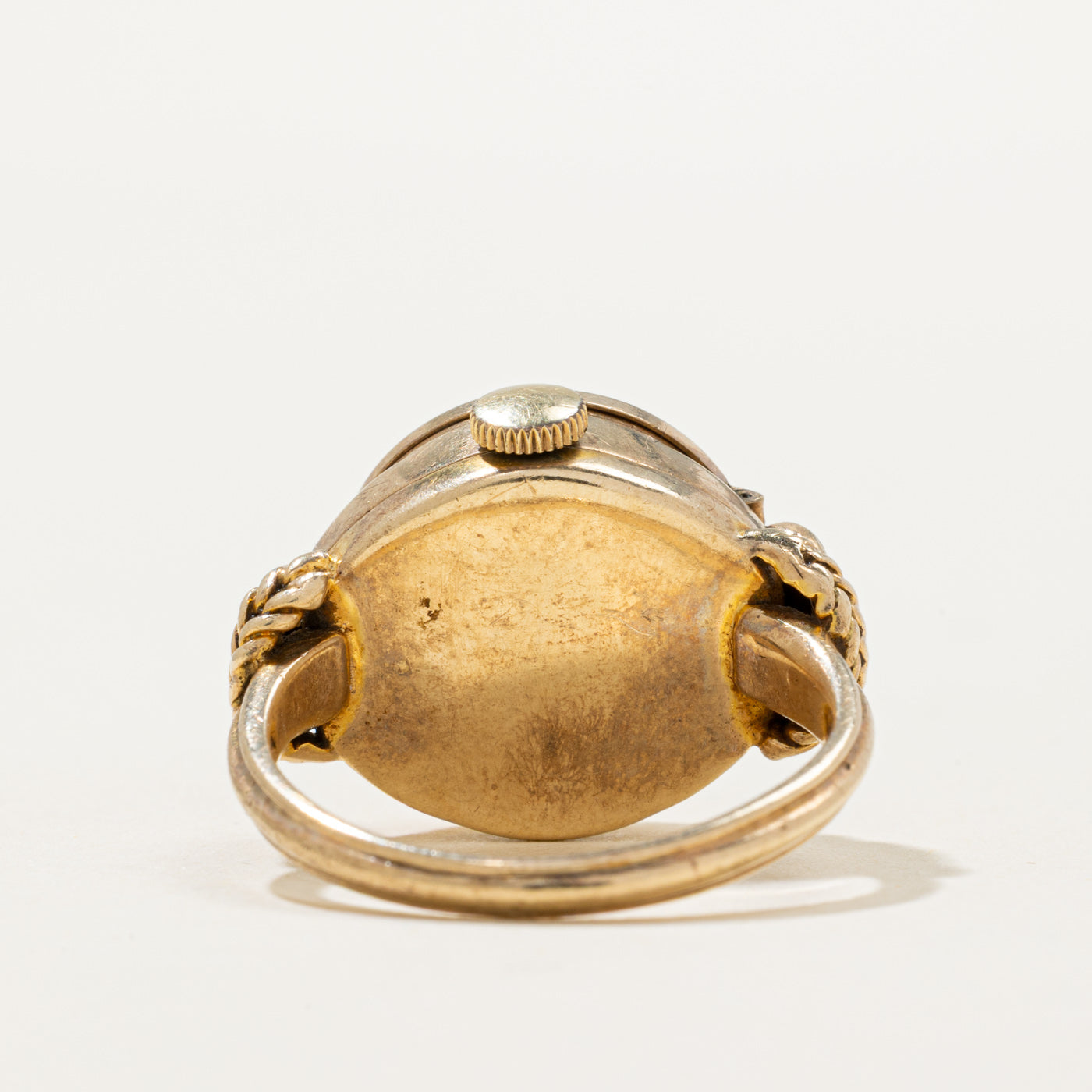 Antique 'Rotary' Shell Cameo Watch Ring | 3.00ct | SZ 5.5