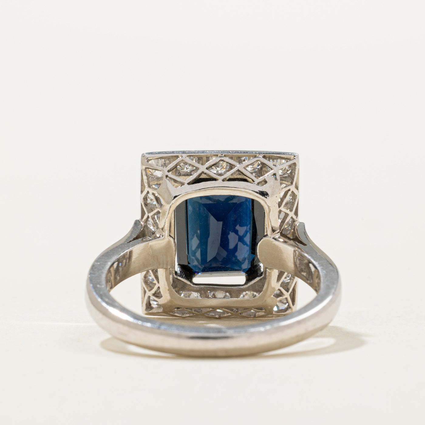 French Hallmarked Diamond & Sapphire Ring | 0.90ctw | 3.35ct | SZ 7