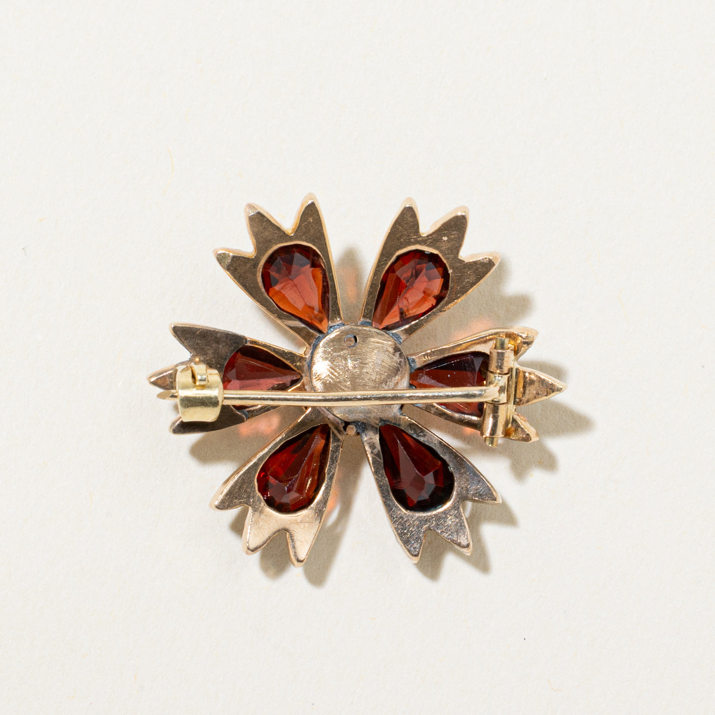 Garnet Floral Brooch | 5.80ctw