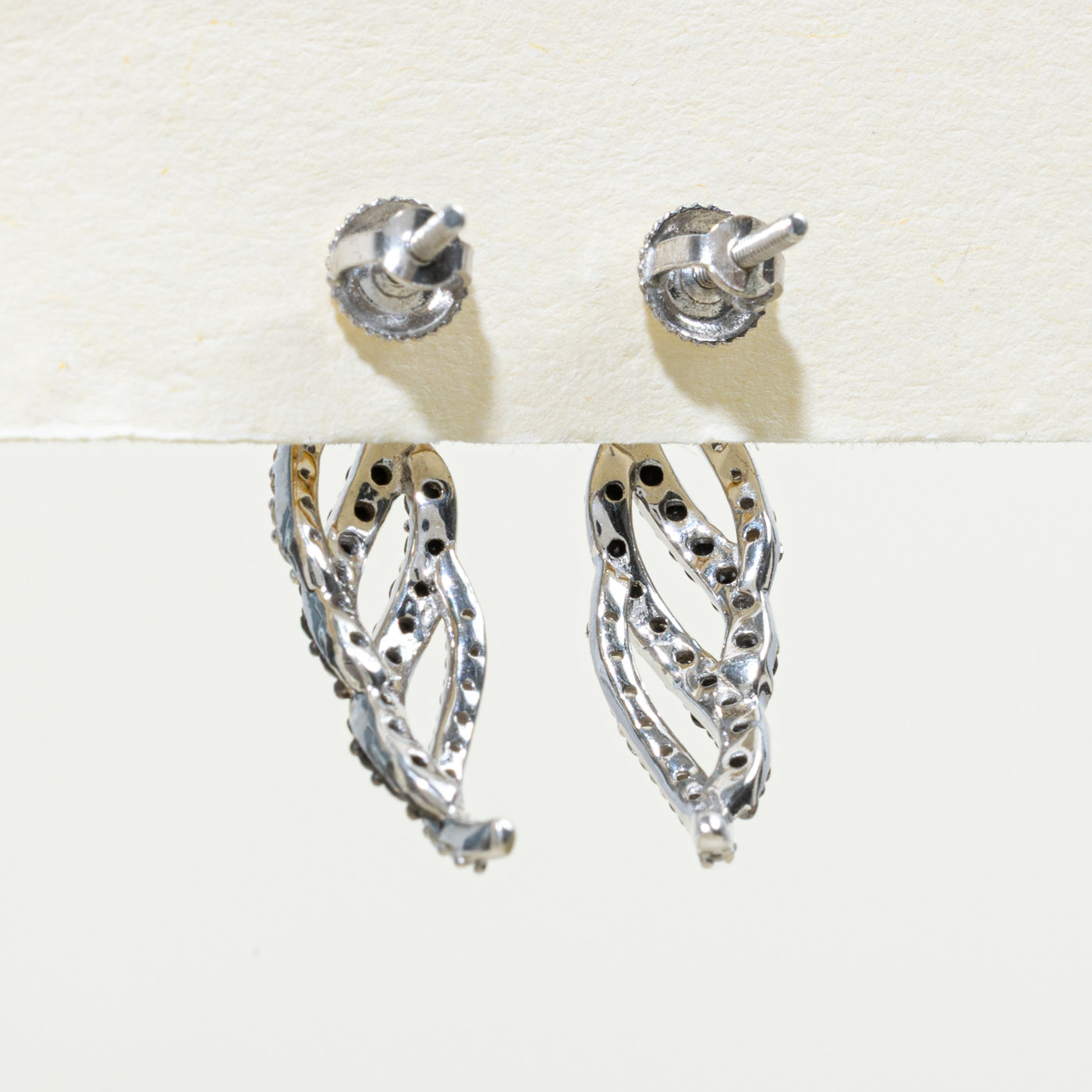 Black & White Diamond Twist Drop Earrings | 0.54ctw