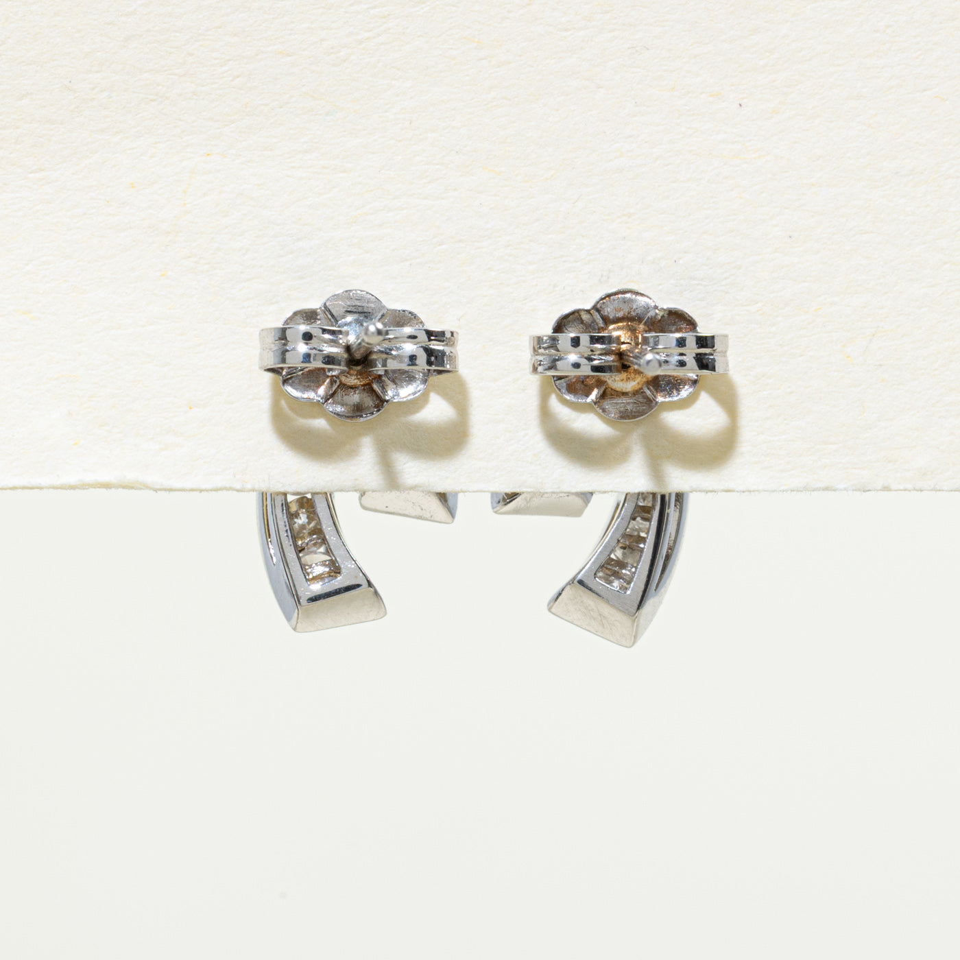 Channel Set Diamond Stud Earrings | 0.50ctw