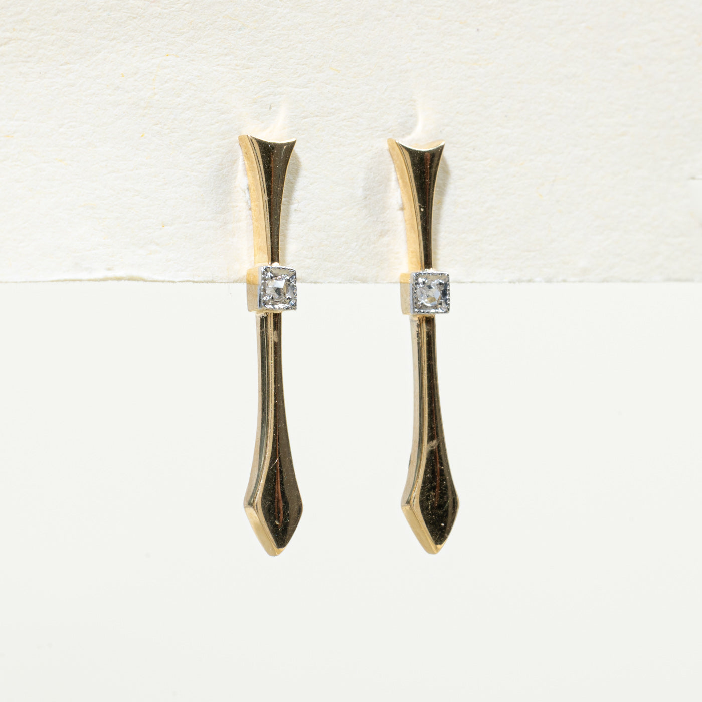 Diamond Arrow Drop Stud Earrings | 0.05ctw