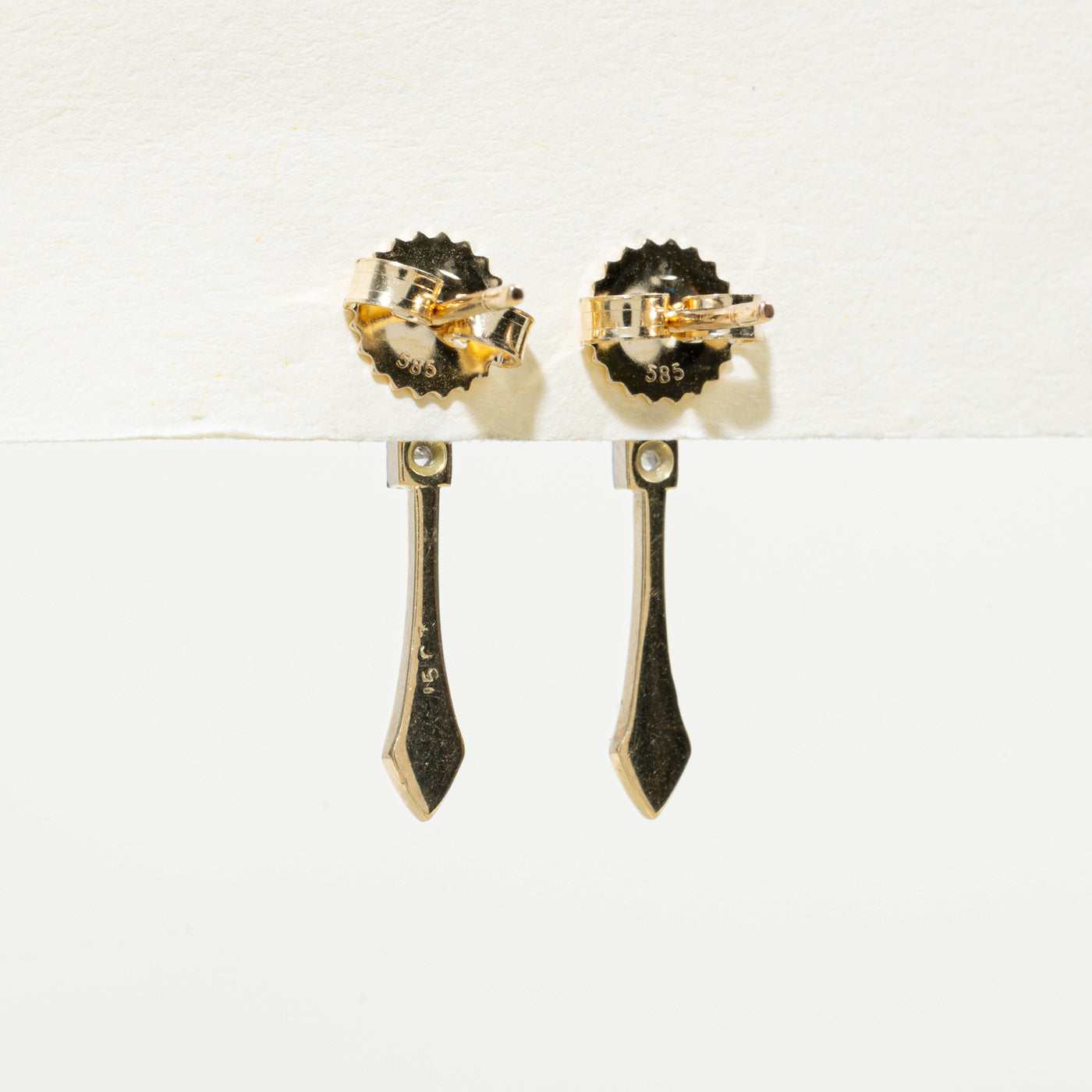 Diamond Arrow Drop Stud Earrings | 0.05ctw