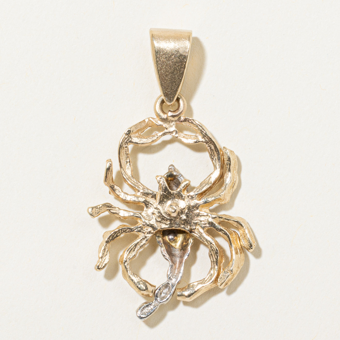 14k Two Tone Gold Scorpio Pendant
