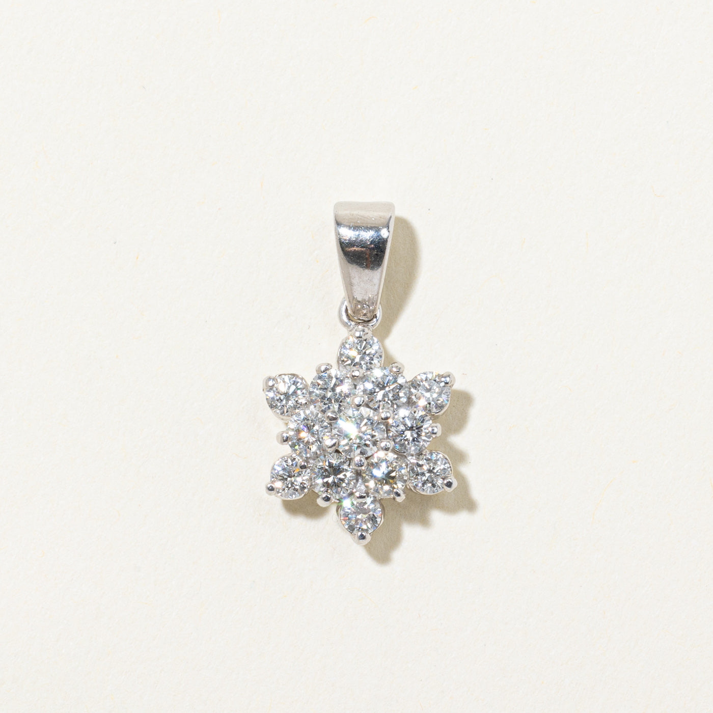 Diamond Snowflake Cluster Pendant | 1.20ctw