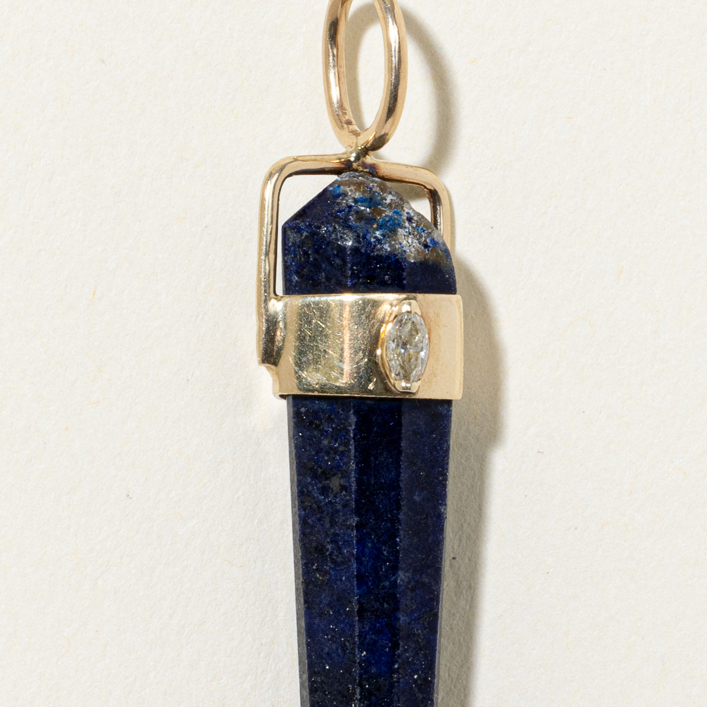 Lapis Lazuli & Diamond Drop Pendant | 22.00ct, 0.05ct
