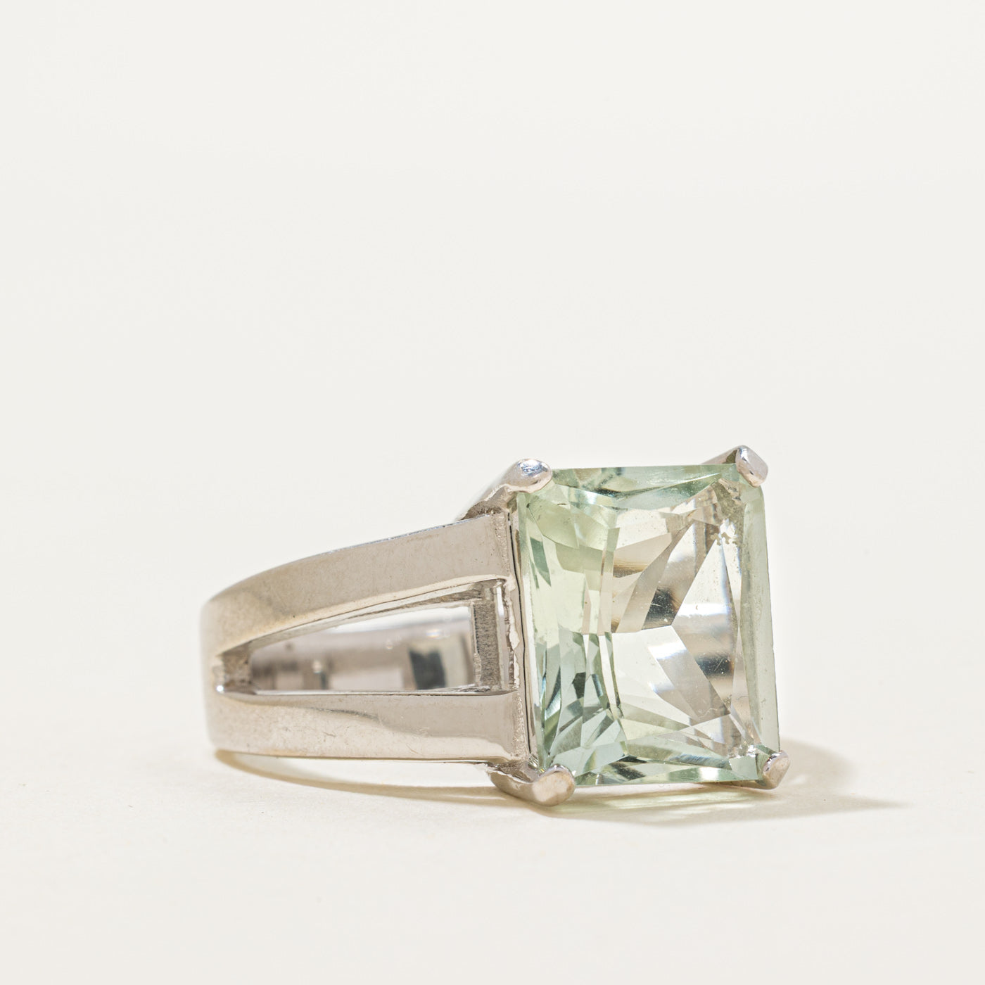 Solitaire Prasiolite Cocktail Ring | 5.70ct | SZ 9