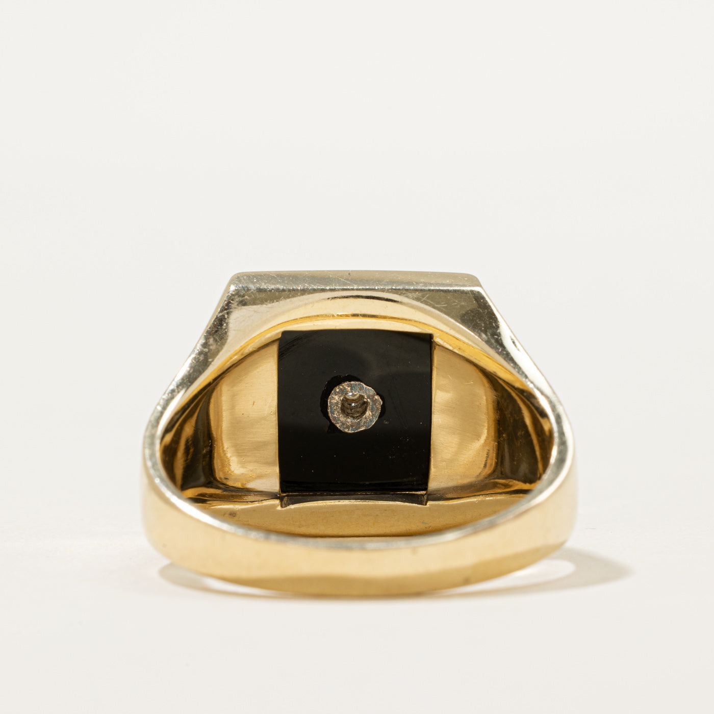 Onyx & Diamond Cocktail Ring | 2.50ct, 0.02ct | SZ 13.5