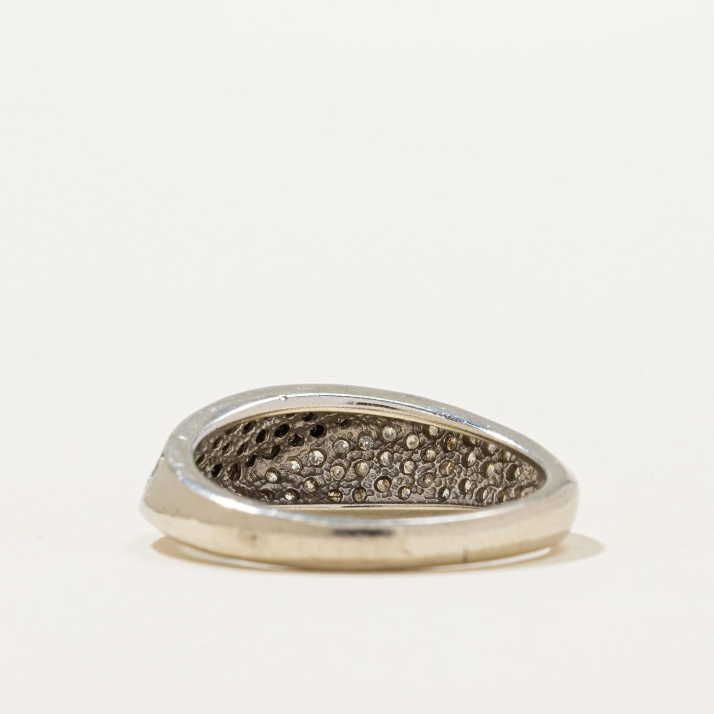 Black & White Diamond Knife Edge Ring | 0.28ctw | SZ 7