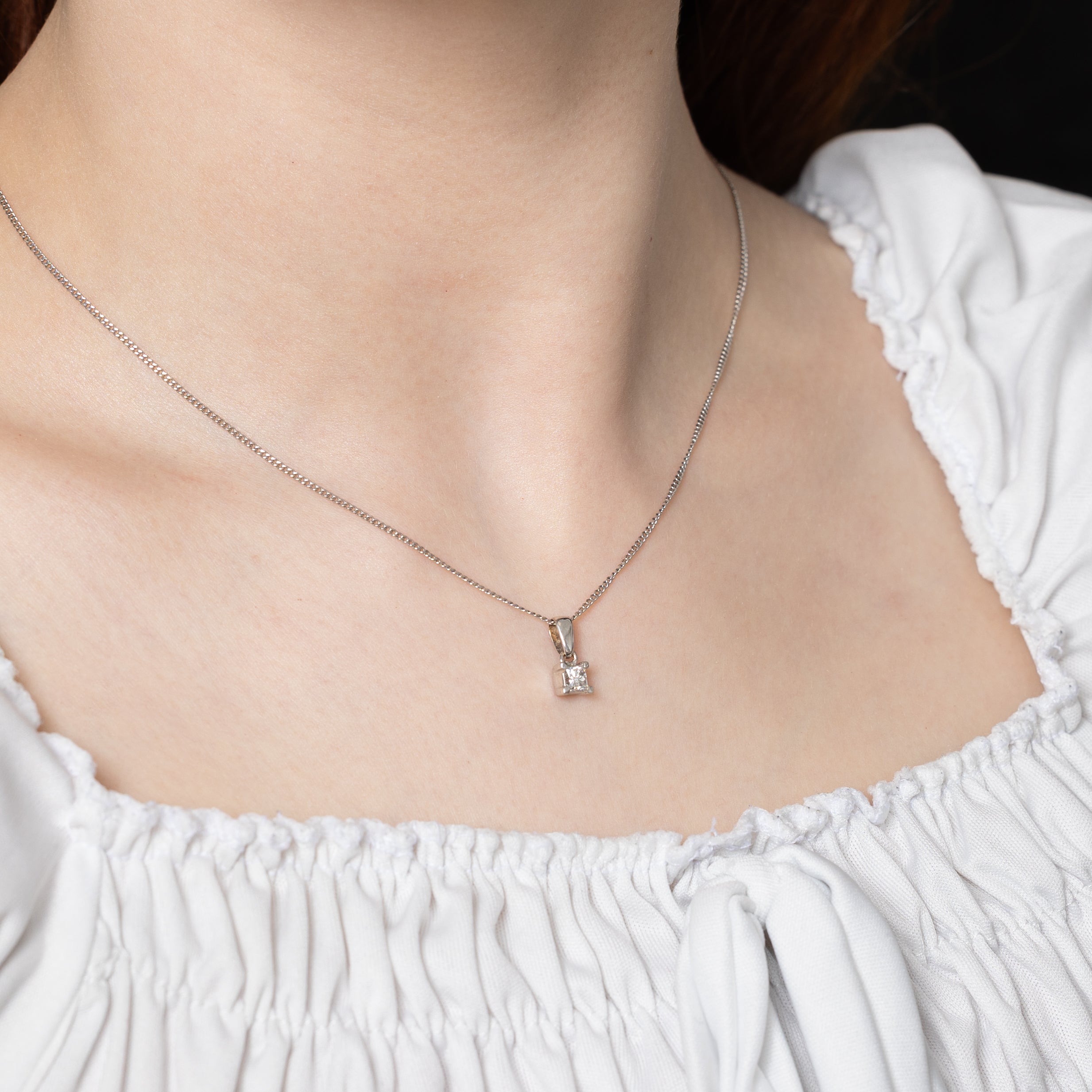 Princess Cut Diamond Pendant | 0.35ct