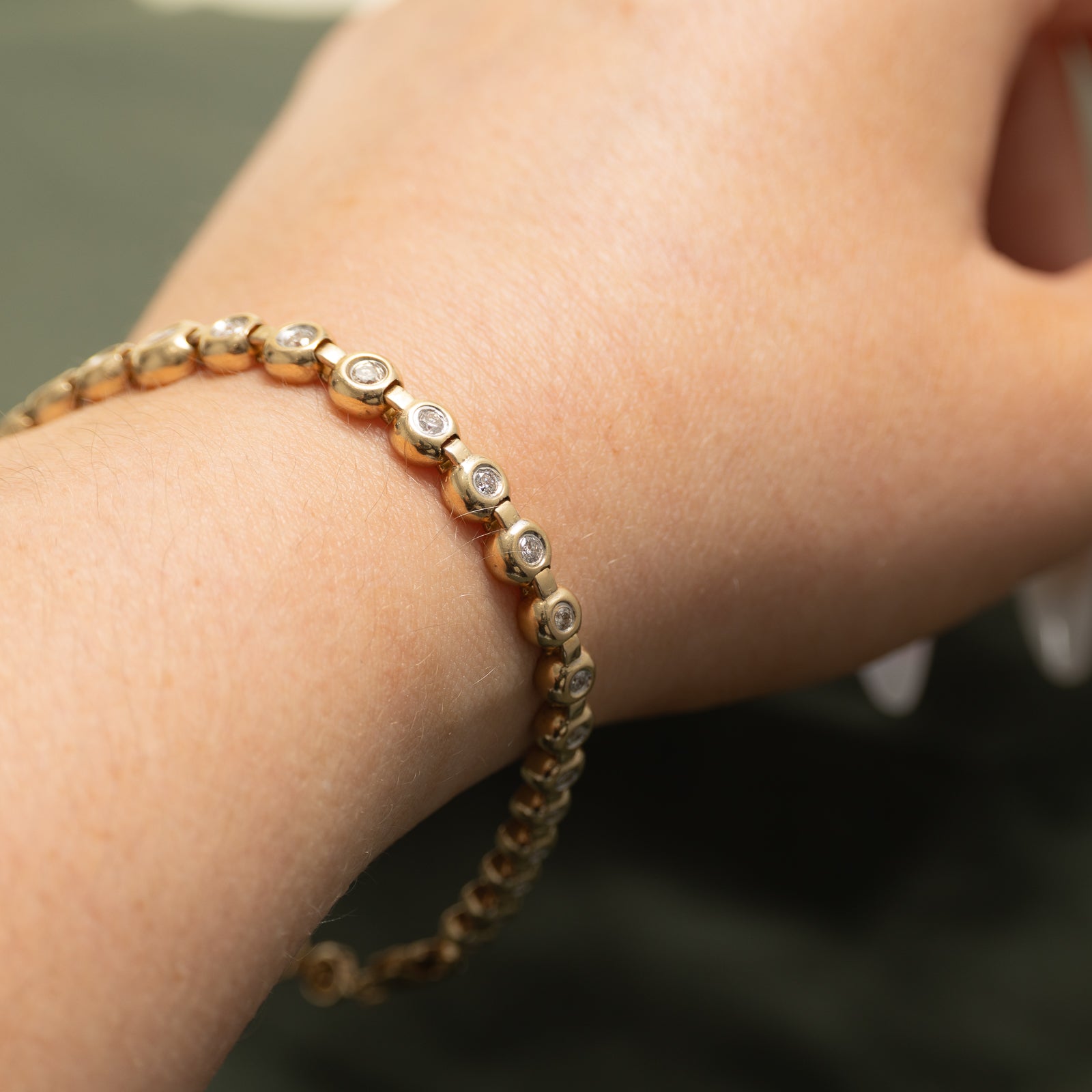 Bezel Set Diamond Tennis Bracelet | 12.50ctw | 7.5"