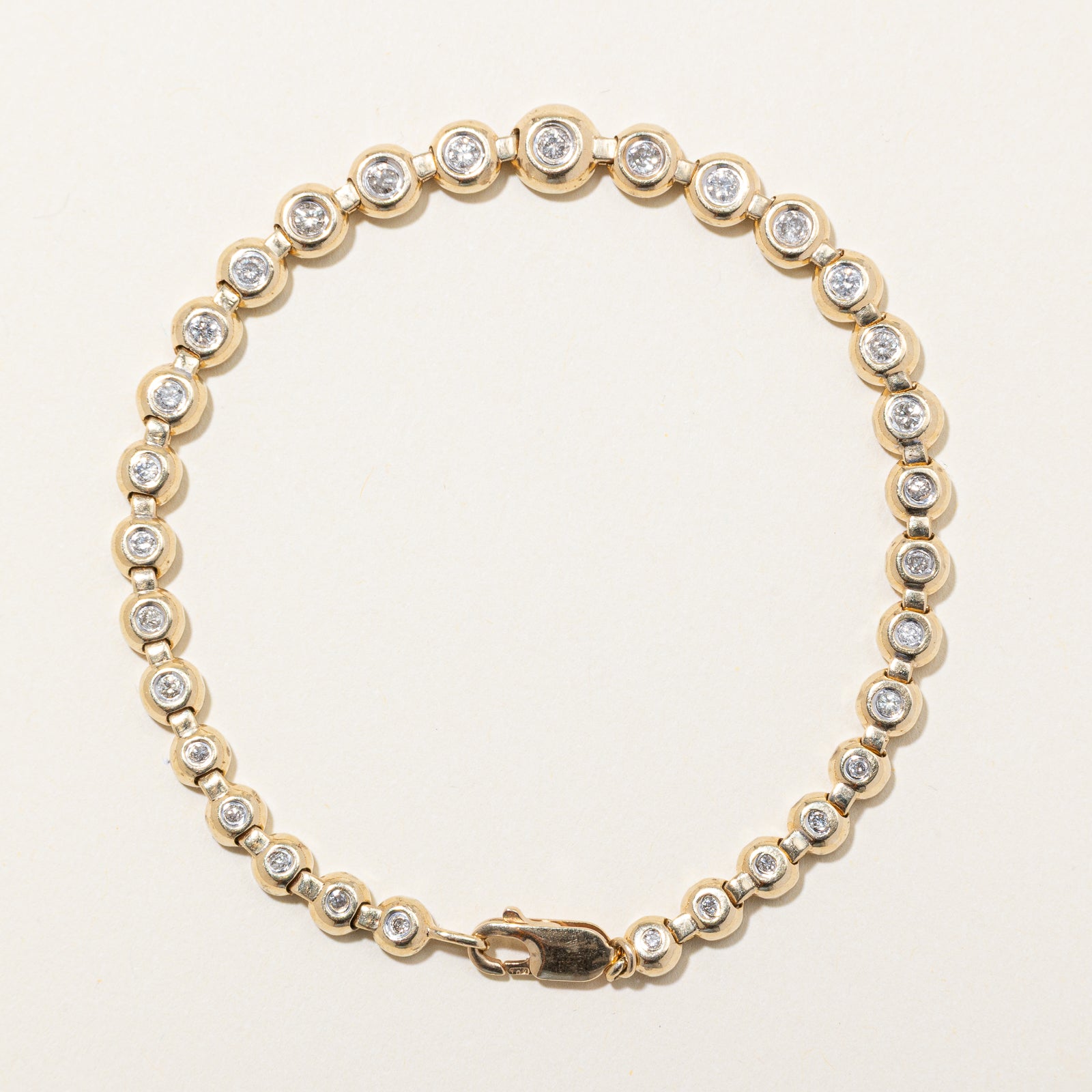 Bezel Set Diamond Tennis Bracelet | 12.50ctw | 7.5"