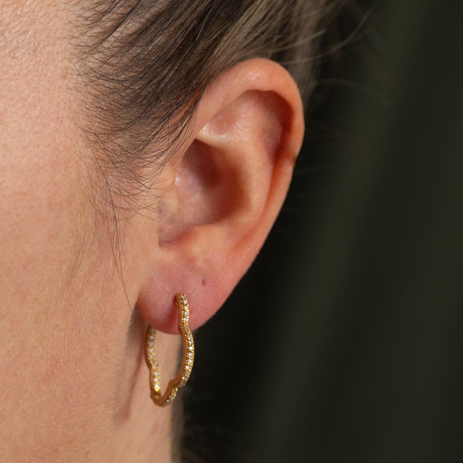 Diamond Club Hoop Earrings | 0.25ctw